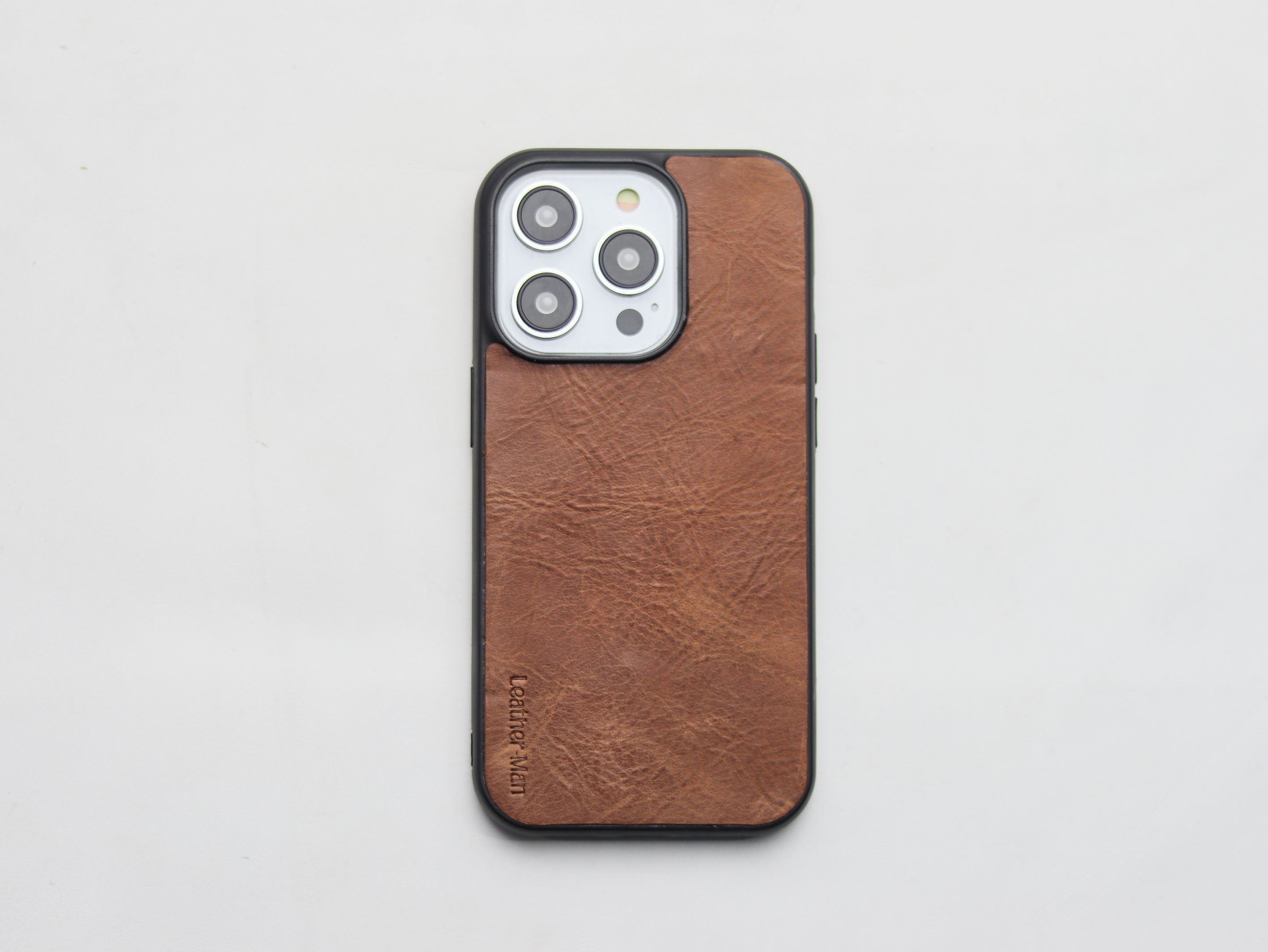 RUSTY BROWN LEATHER (LARGE SCALE) - CLASSIC PHONE CASE