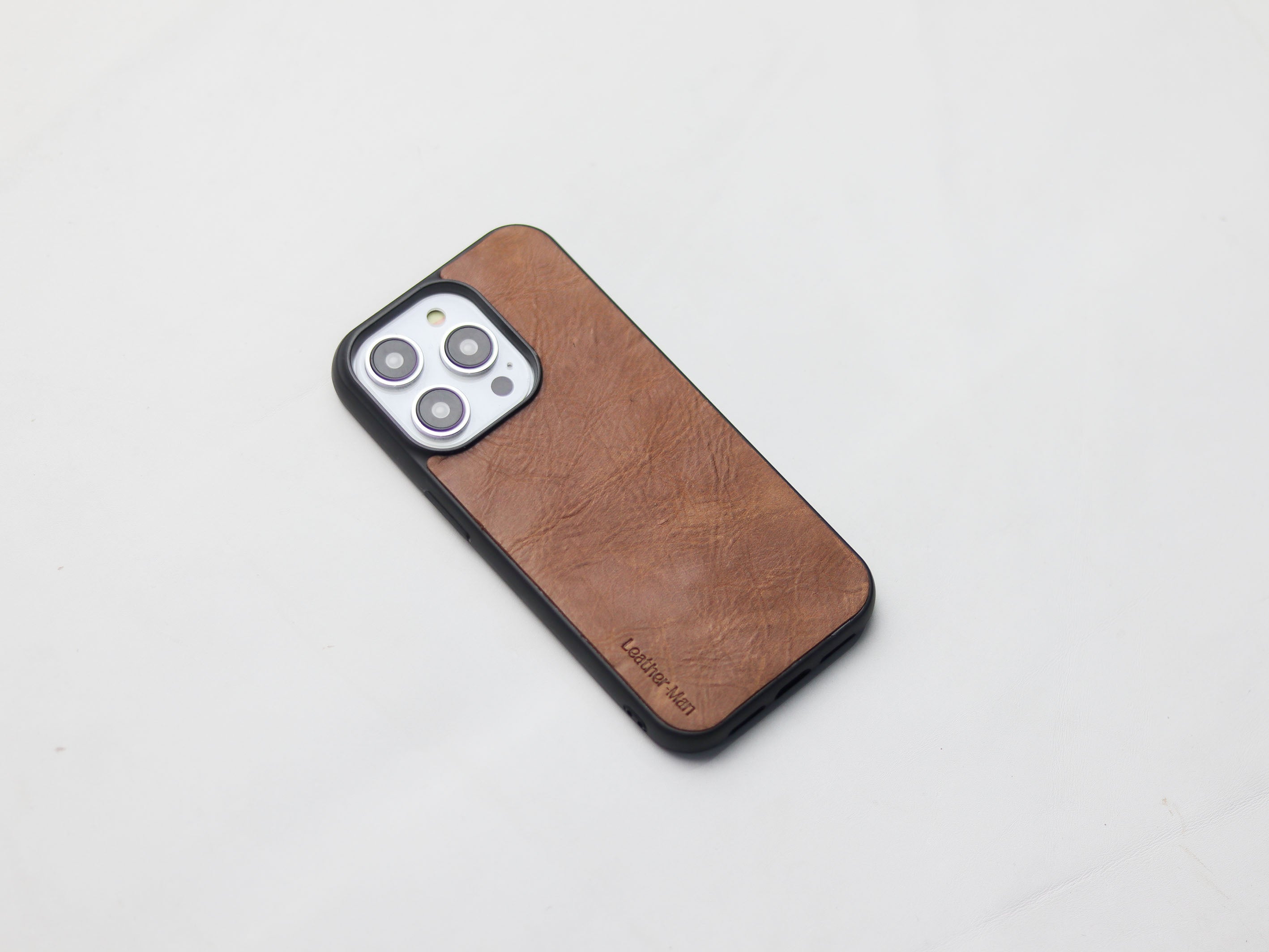 RUSTY BROWN LEATHER (LARGE SCALE) - CLASSIC PHONE CASE