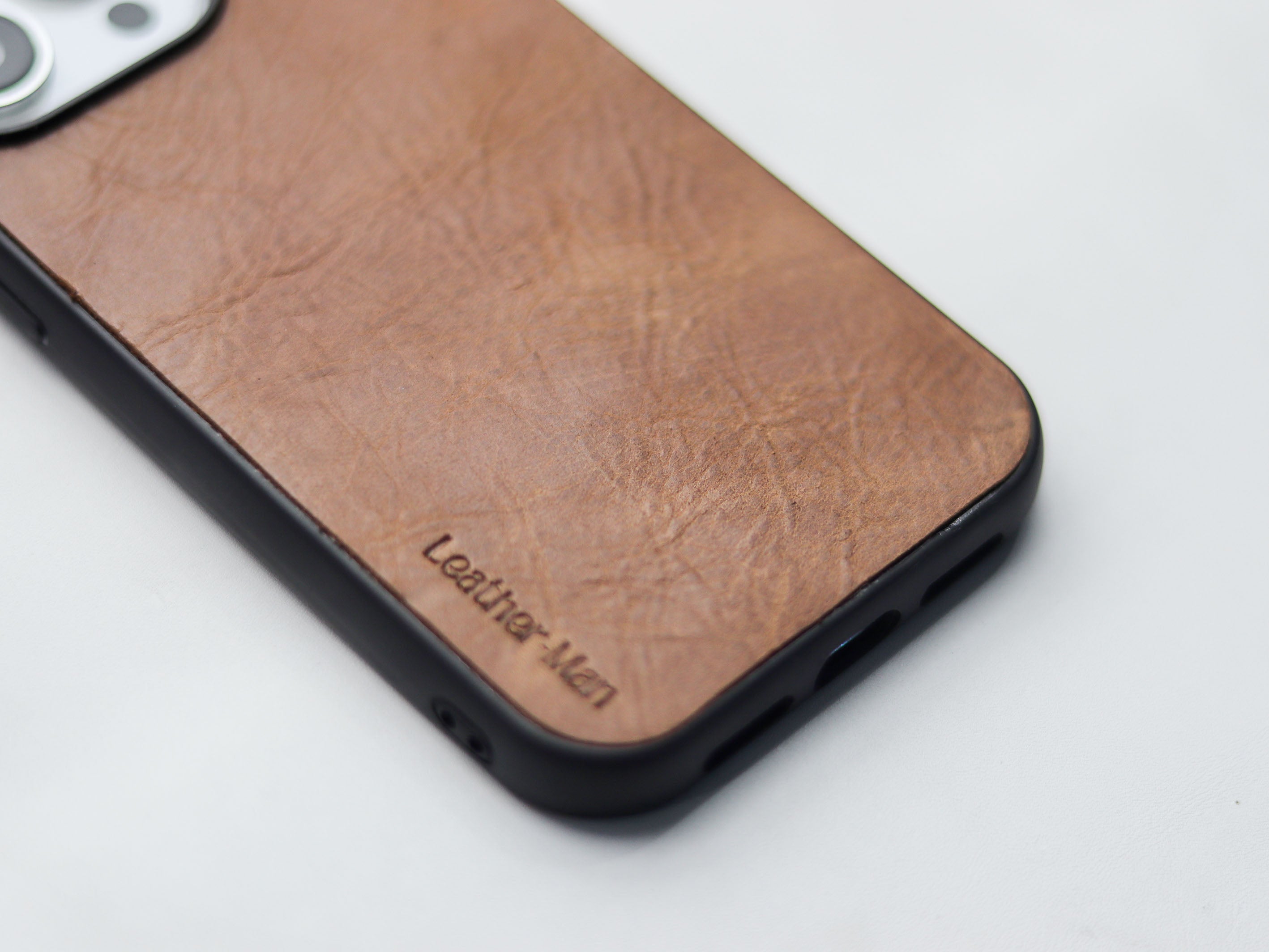 RUSTY BROWN LEATHER (LARGE SCALE) - CLASSIC PHONE CASE