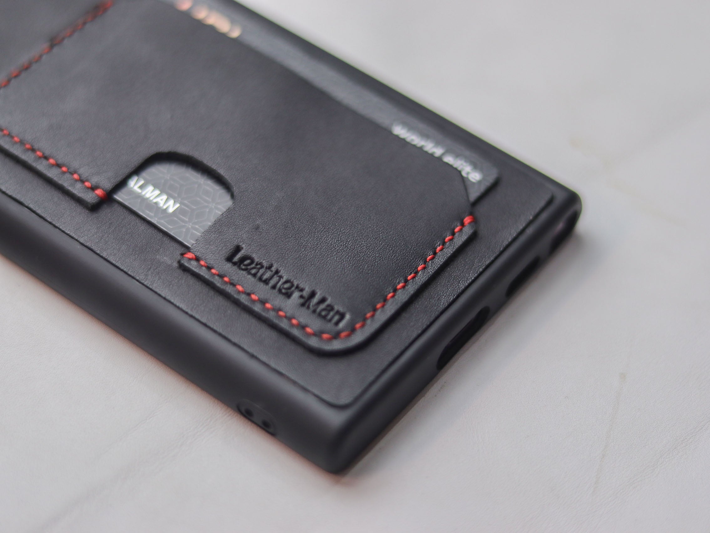 PHANTOM BLACK LEATHER WALLET PHONE CASE