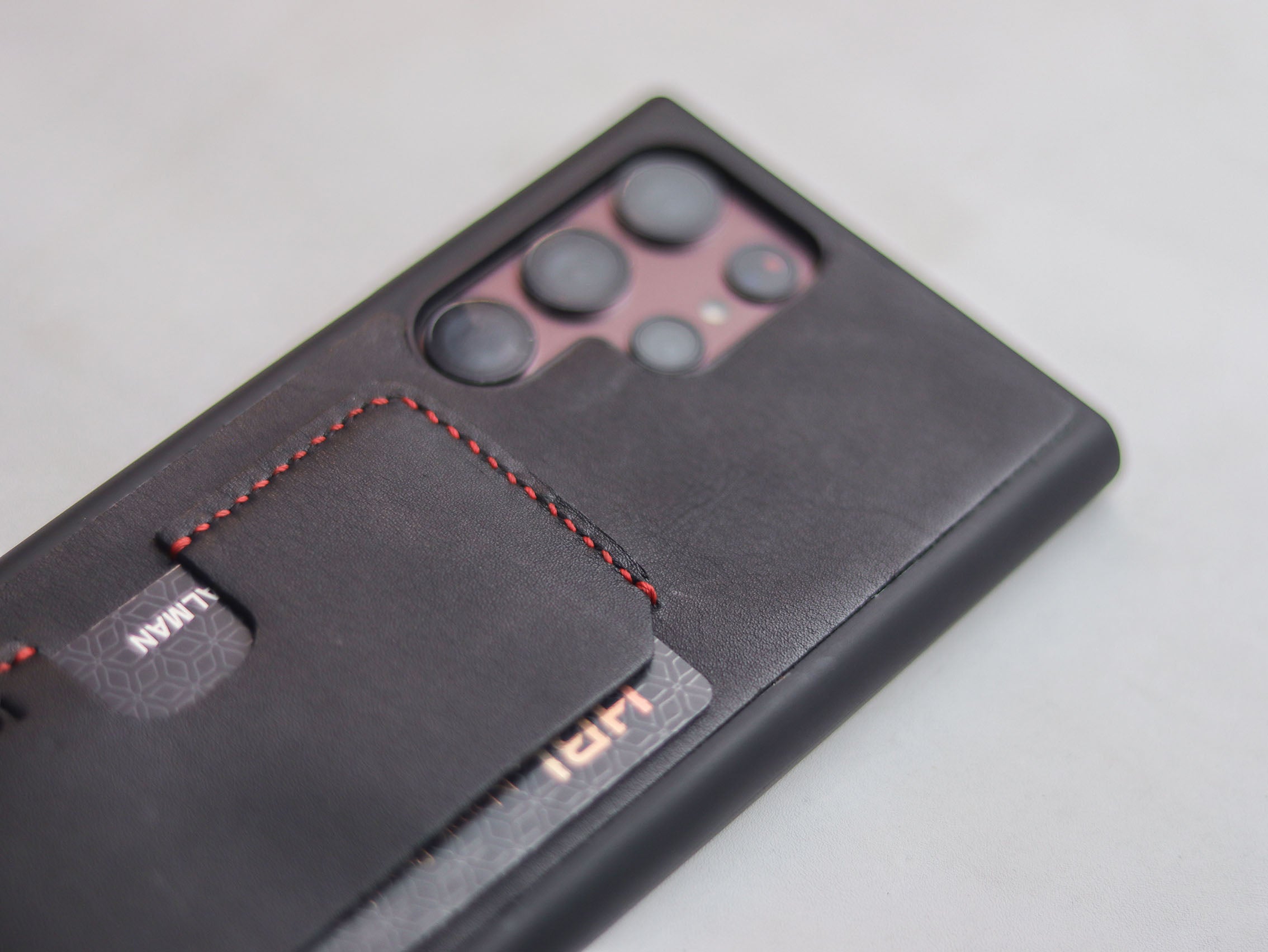 PHANTOM BLACK LEATHER WALLET PHONE CASE