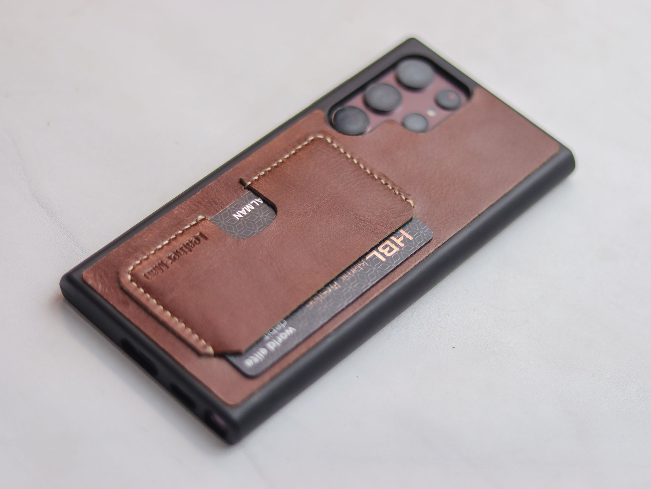 WHISKY BROWN LEATHER WALLET PHONE CASE