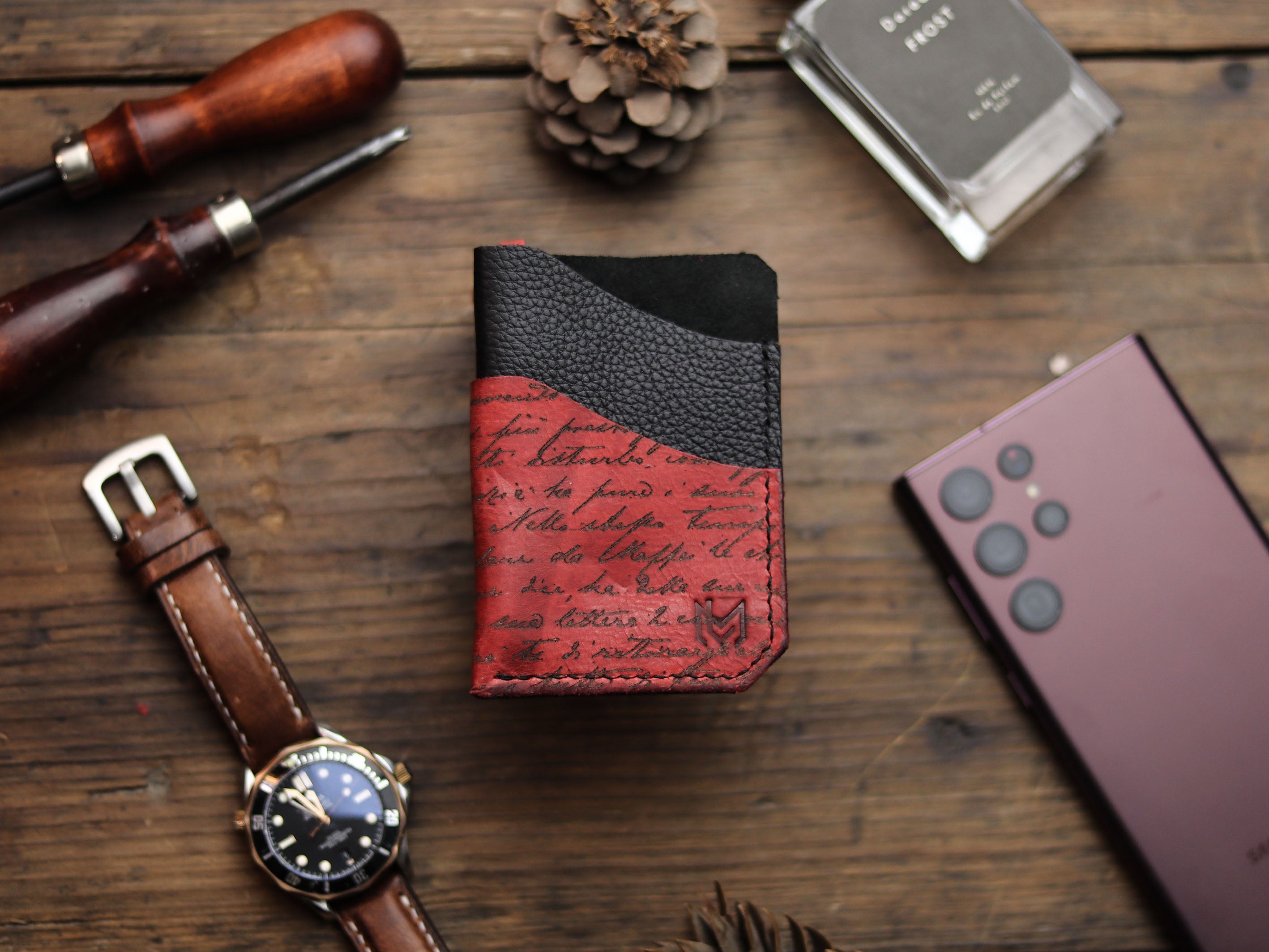 ETON - PRISMATIC RED LEATHER (ENGRAVED)