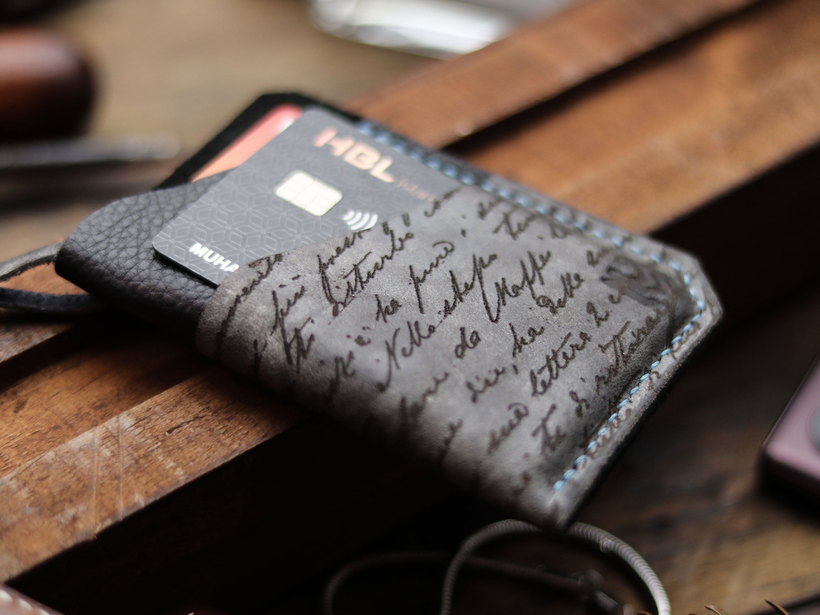 ETON - STONE BLUE LEATHER (ENGRAVED)
