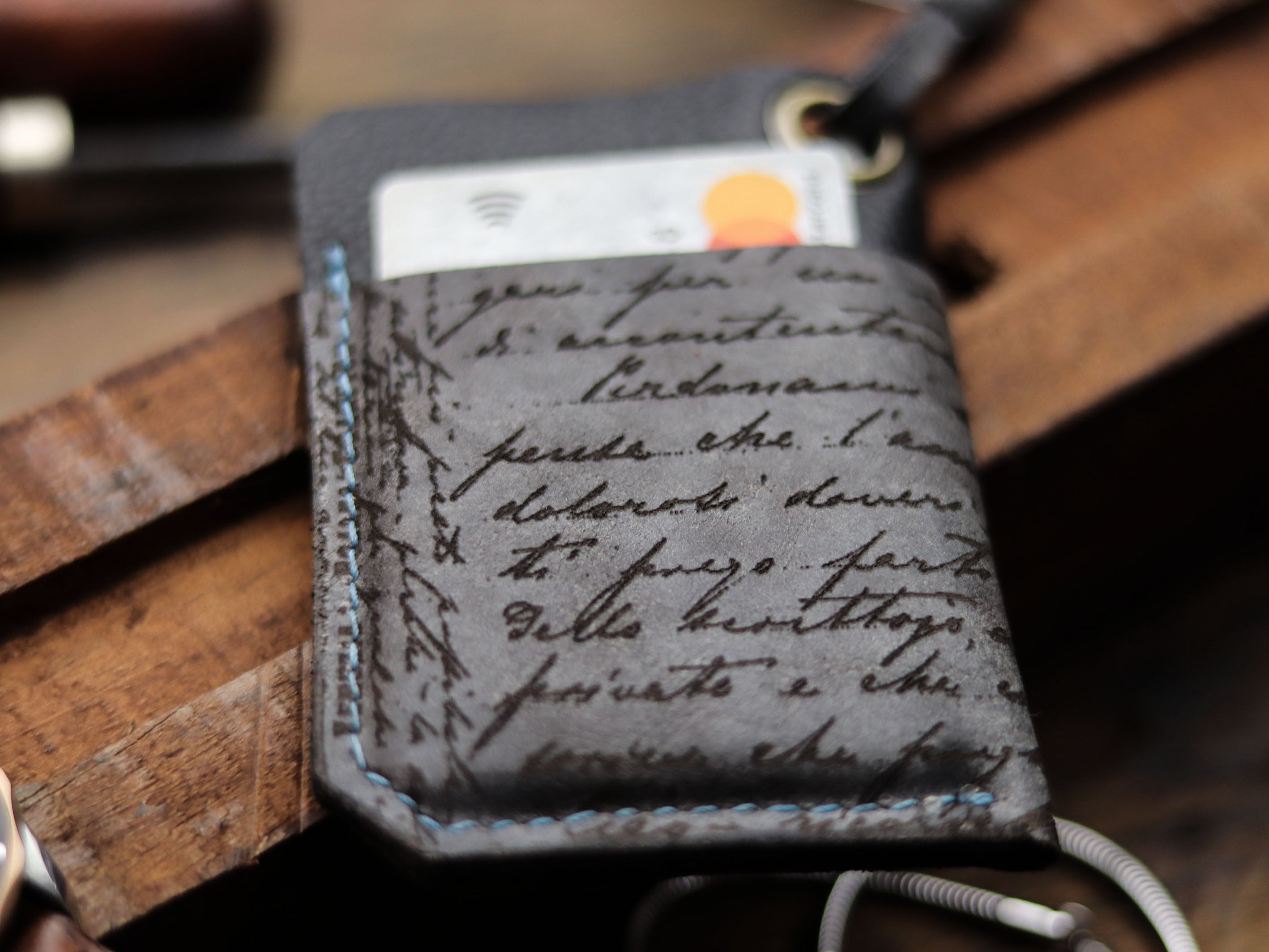 ETON - STONE BLUE LEATHER (ENGRAVED)