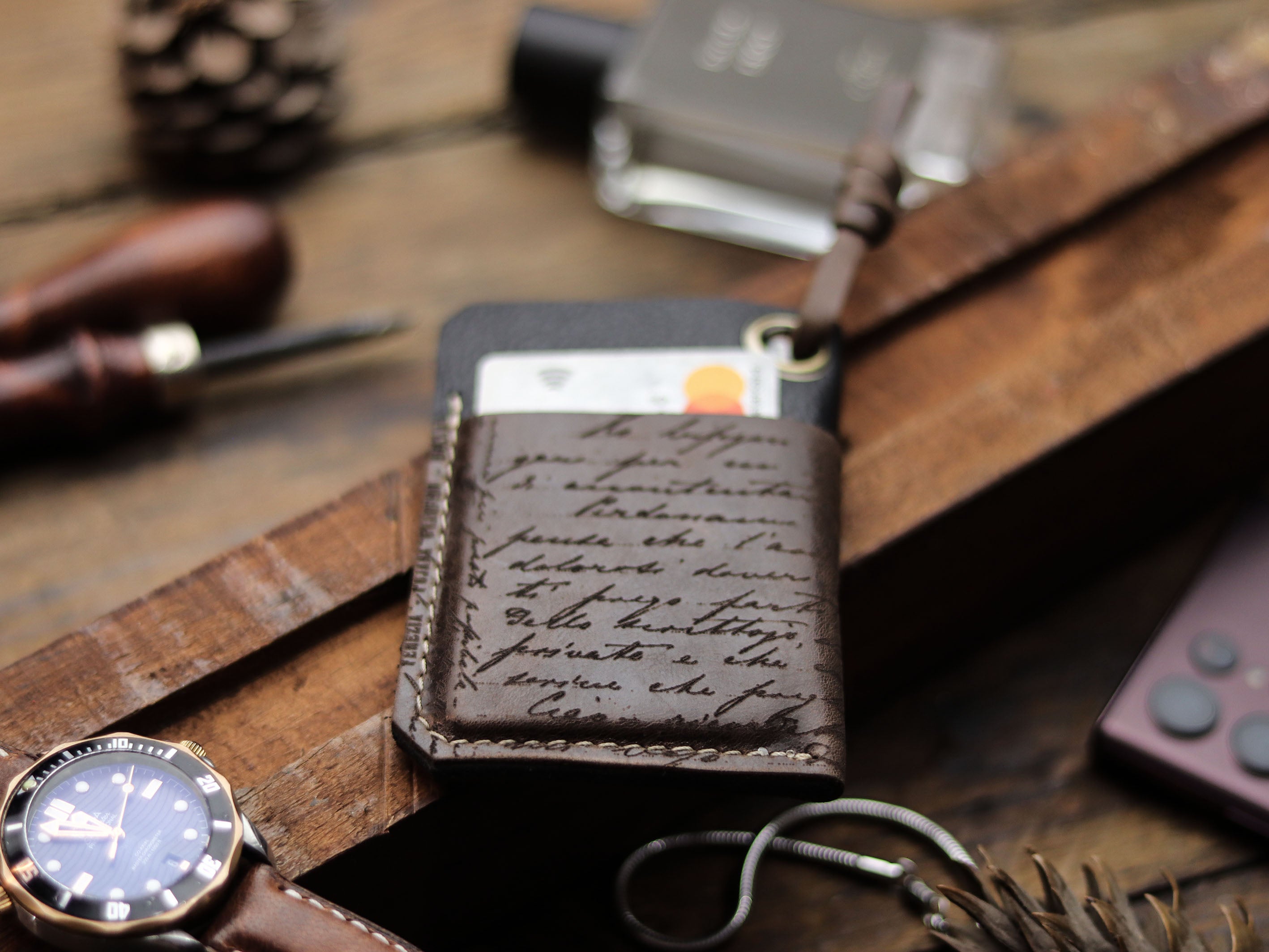 ETON - WALNUT BROWN LEATHER (ENGRAVED)