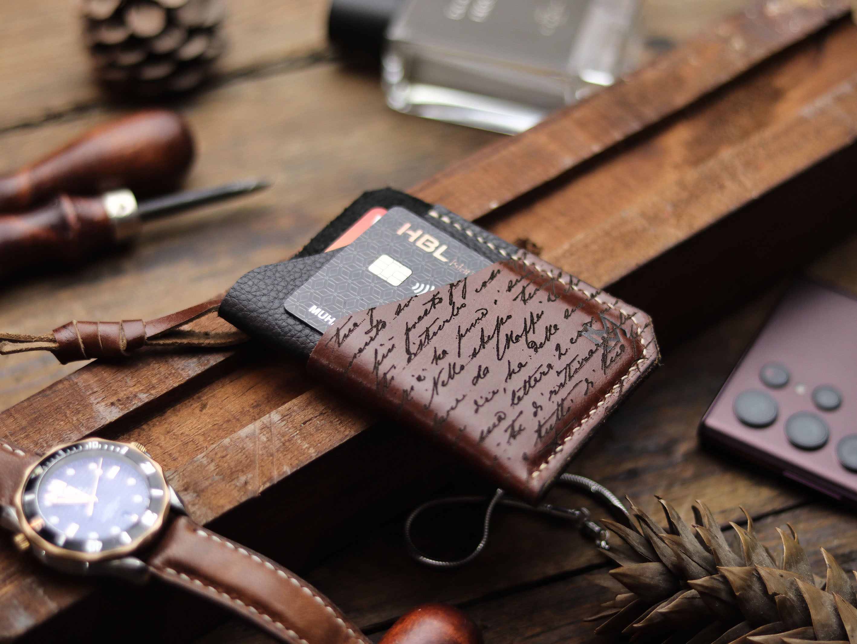 ETON - WHISKY BROWN LEATHER (ENGRAVED)