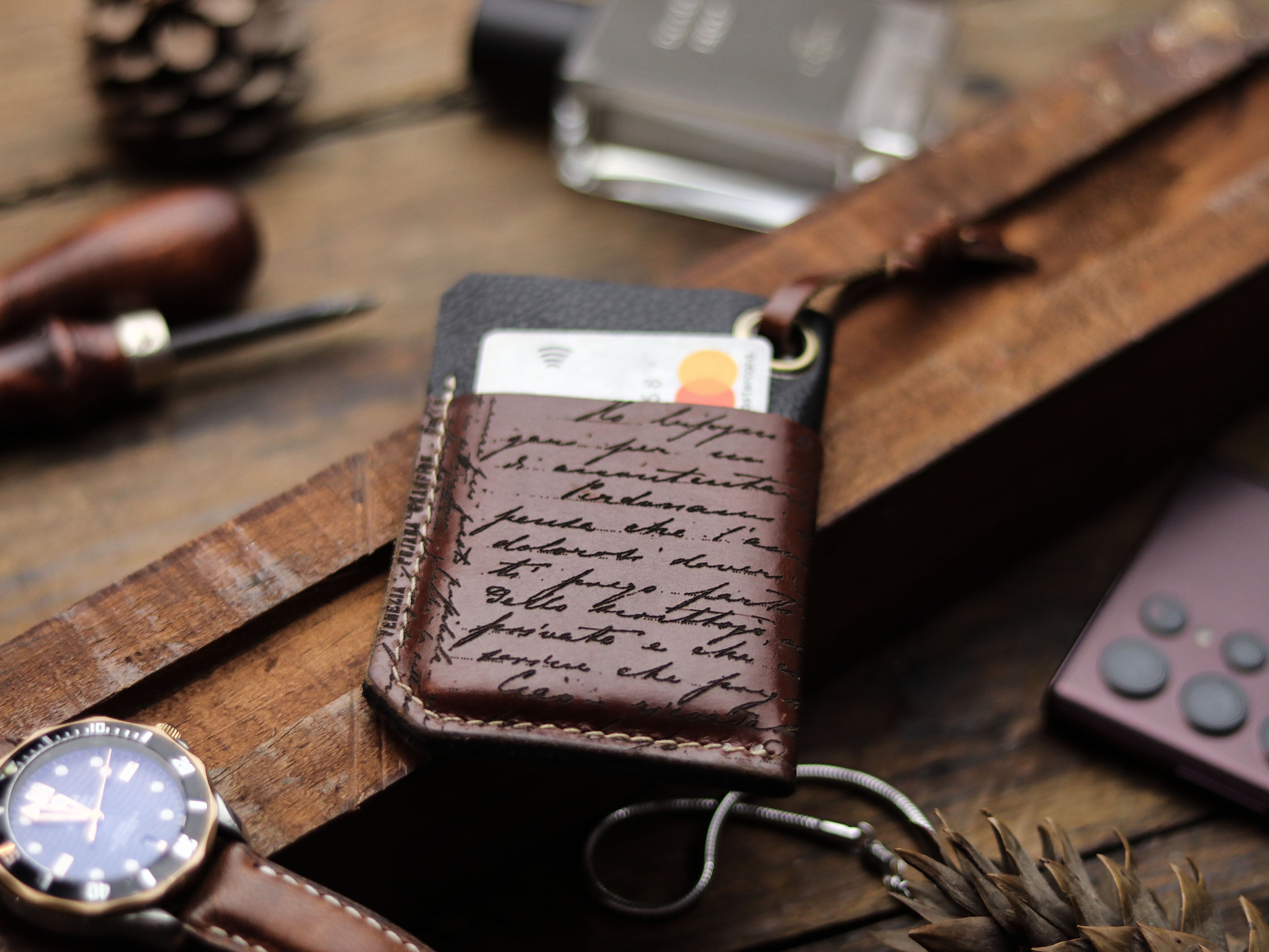 ETON - WHISKY BROWN LEATHER (ENGRAVED)