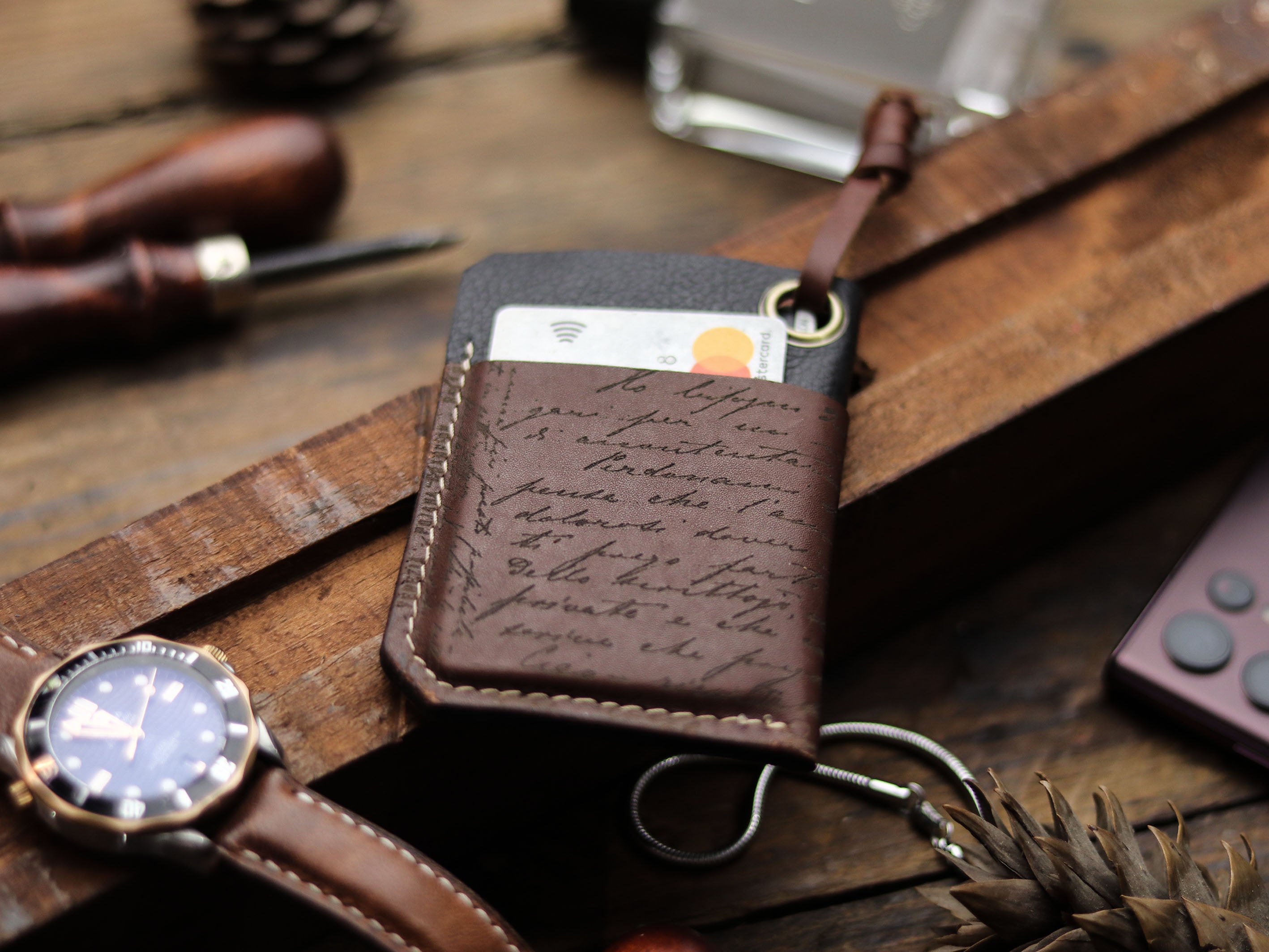 ETON - CHESTNUT BROWN LEATHER (ENGRAVED)