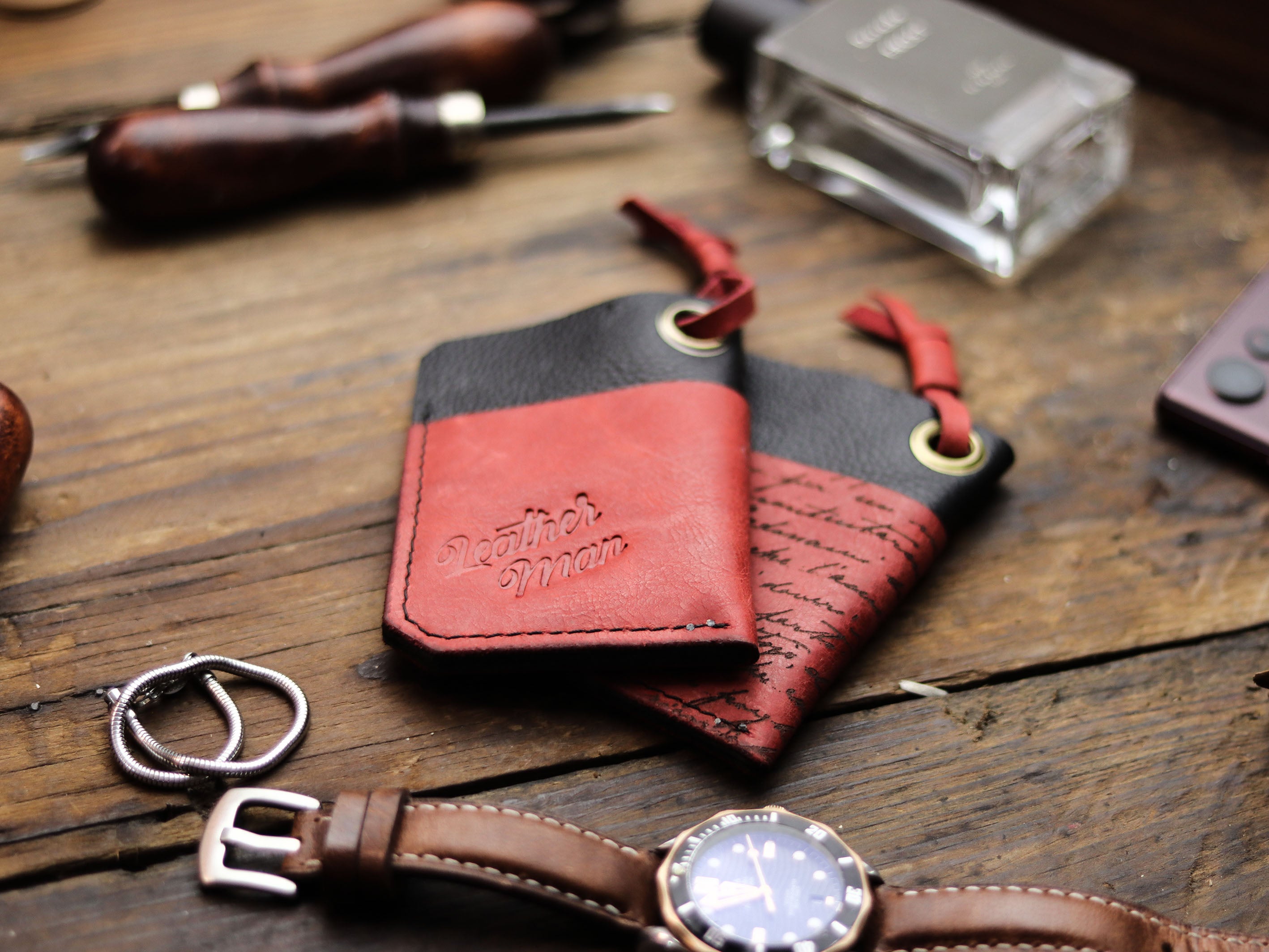 ETON - PRISMATIC RED LEATHER (ENGRAVED)