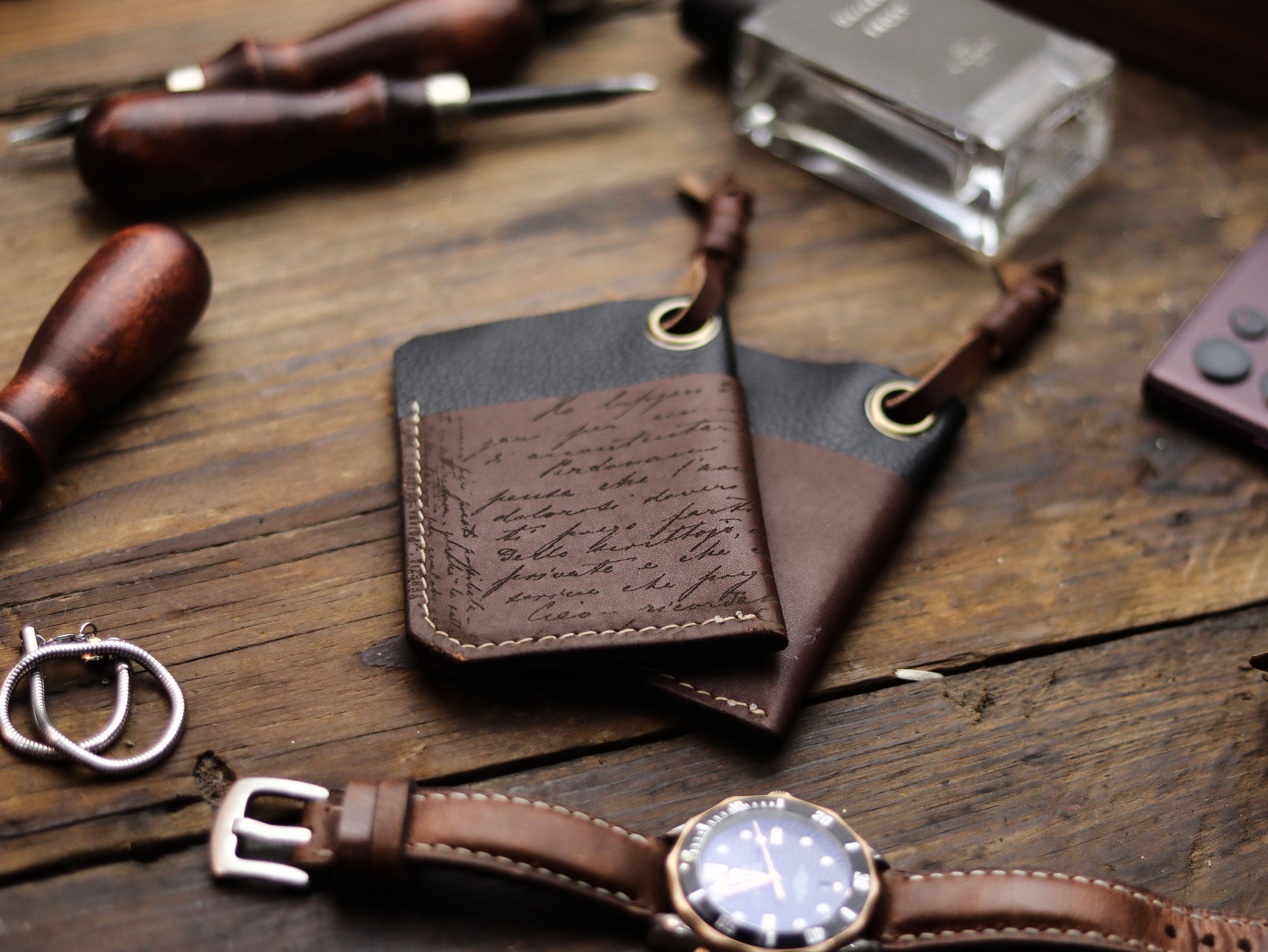 ETON - CHESTNUT BROWN LEATHER (ENGRAVED)