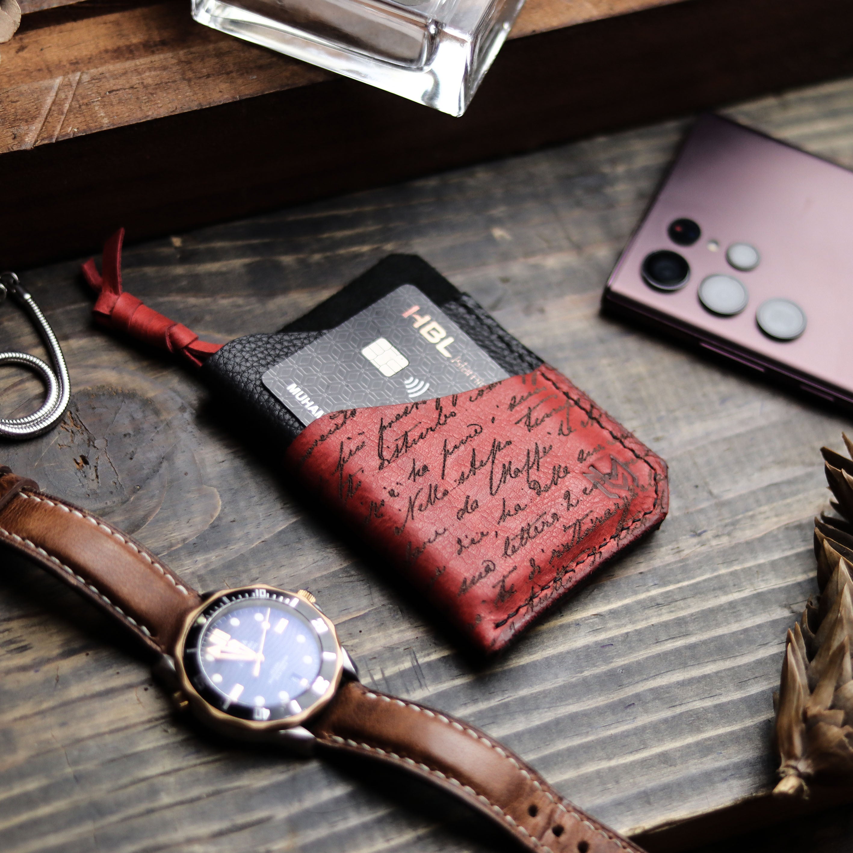 ETON - PRISMATIC RED LEATHER (ENGRAVED)