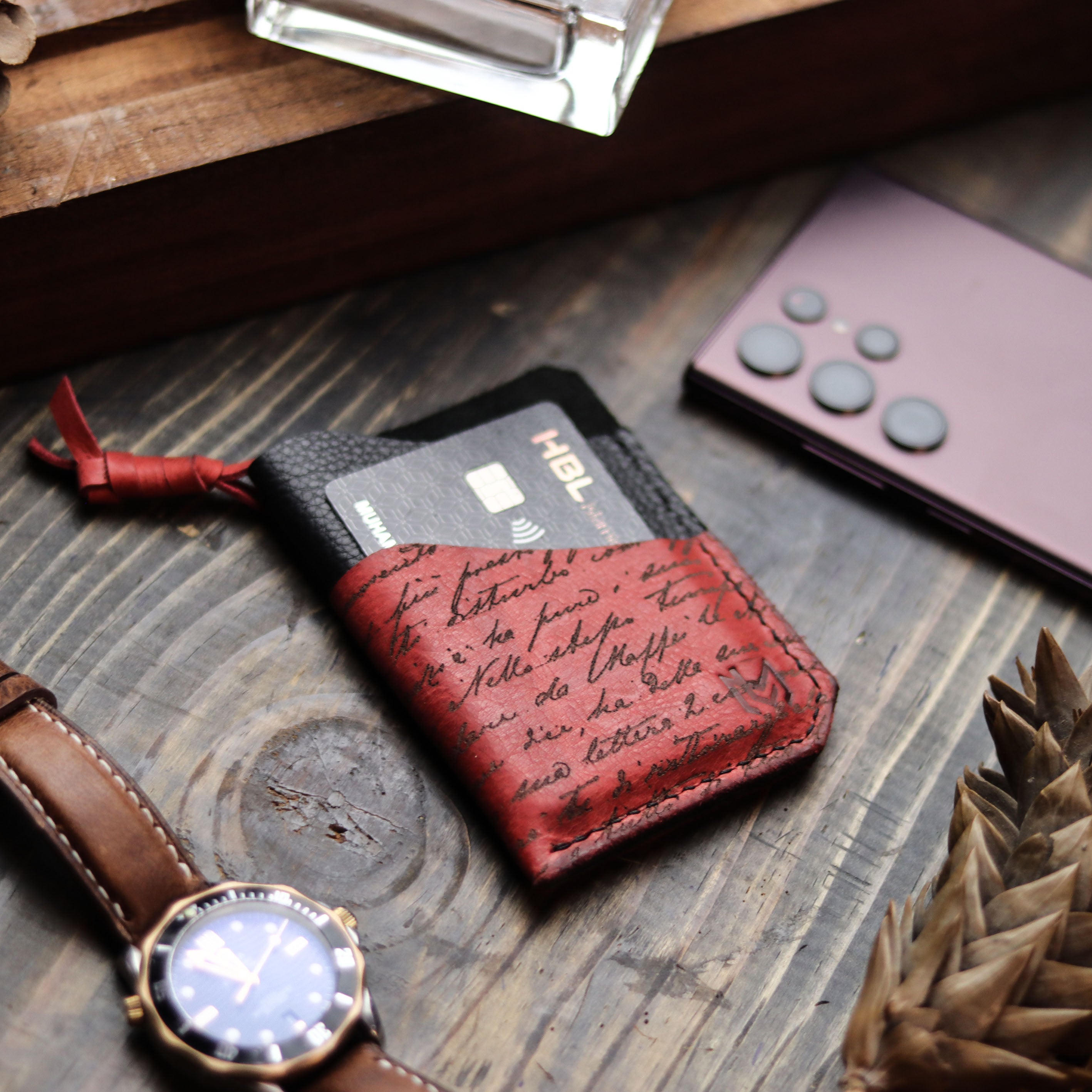 ETON - PRISMATIC RED LEATHER (ENGRAVED)