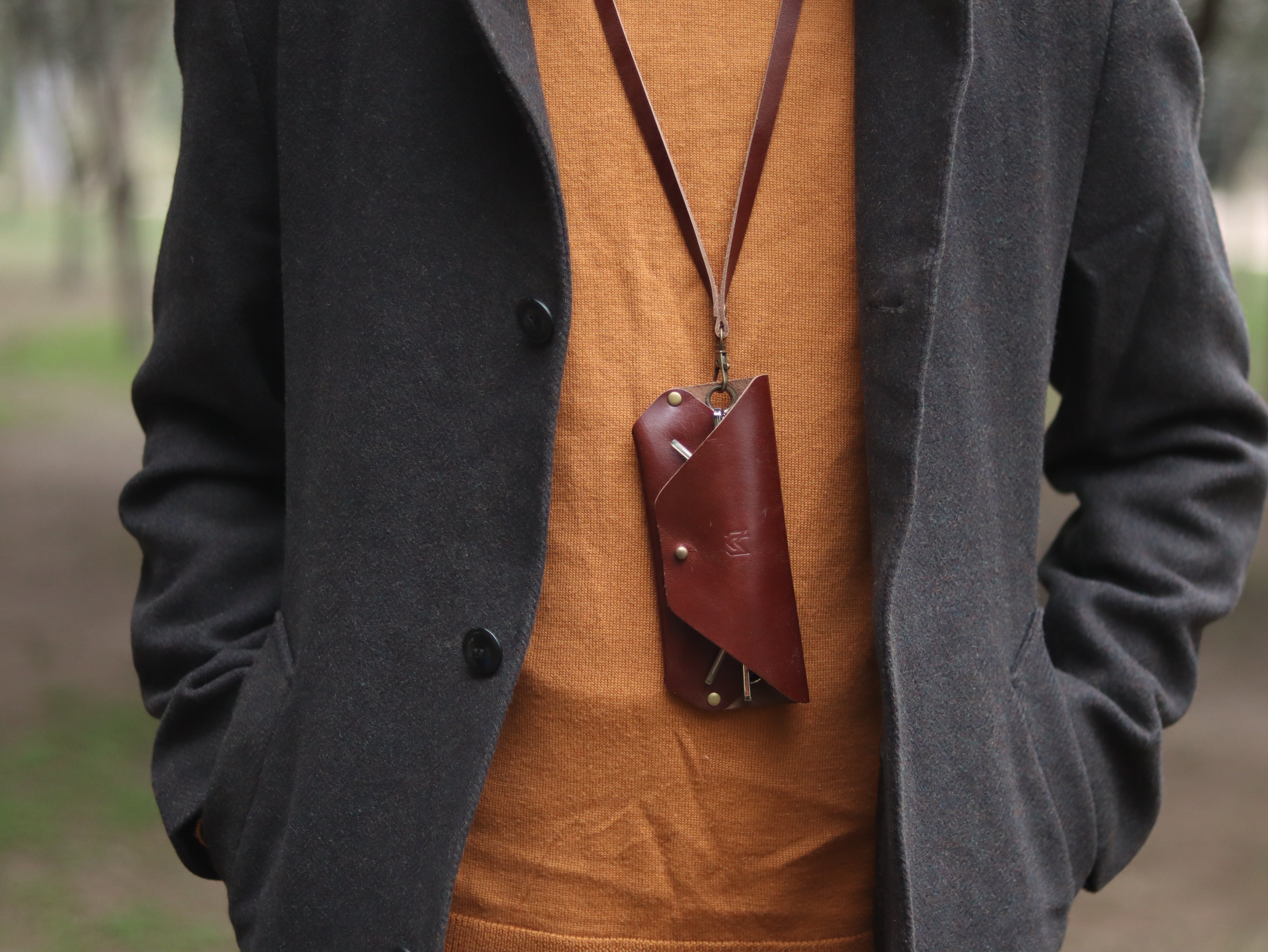 SG-1 SUNGLASSES CASE - WHISKY BROWN LEATHER