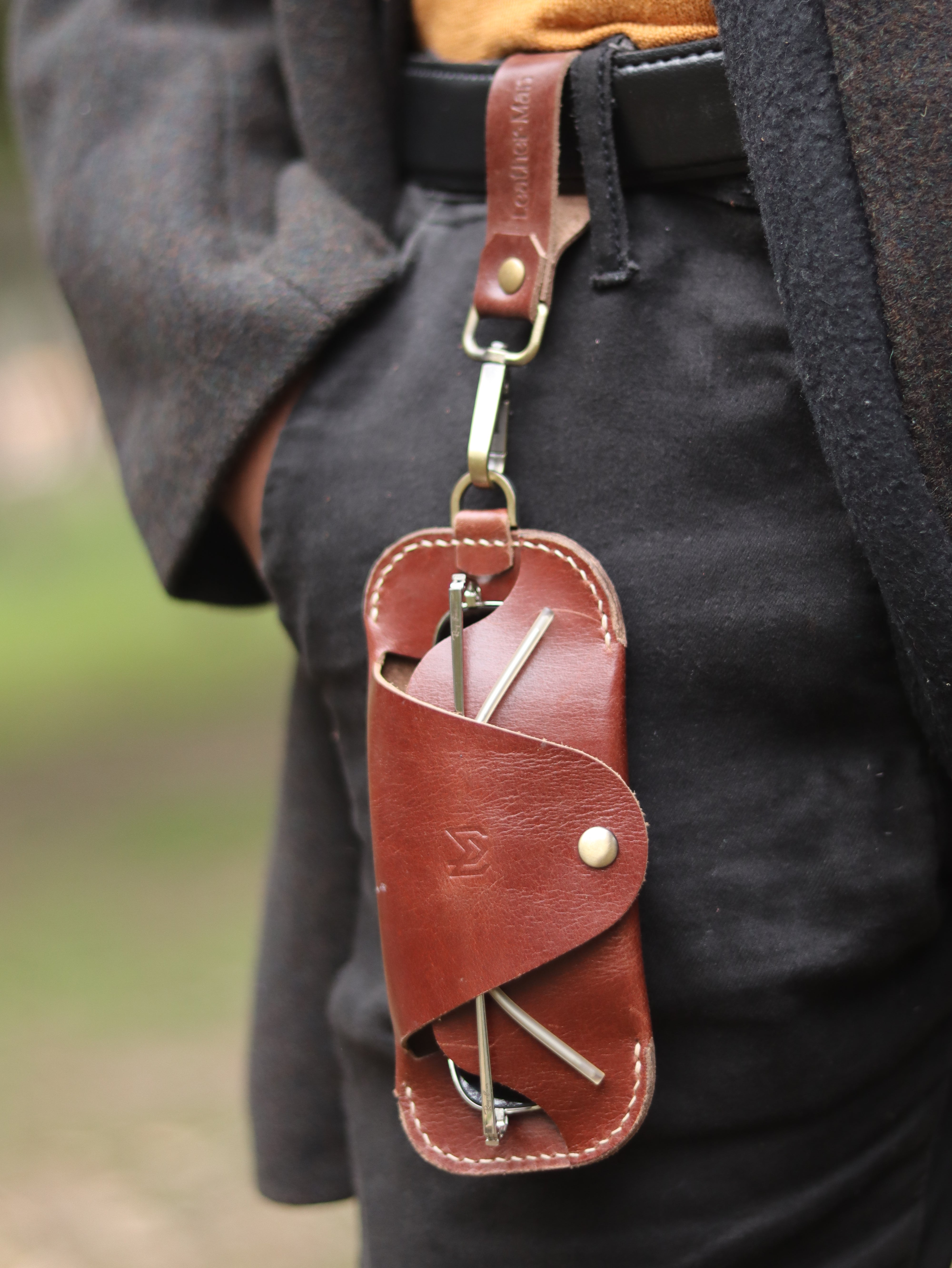 SG-2 SUNGLASSES CASE - WHISKY BROWN LEATHER