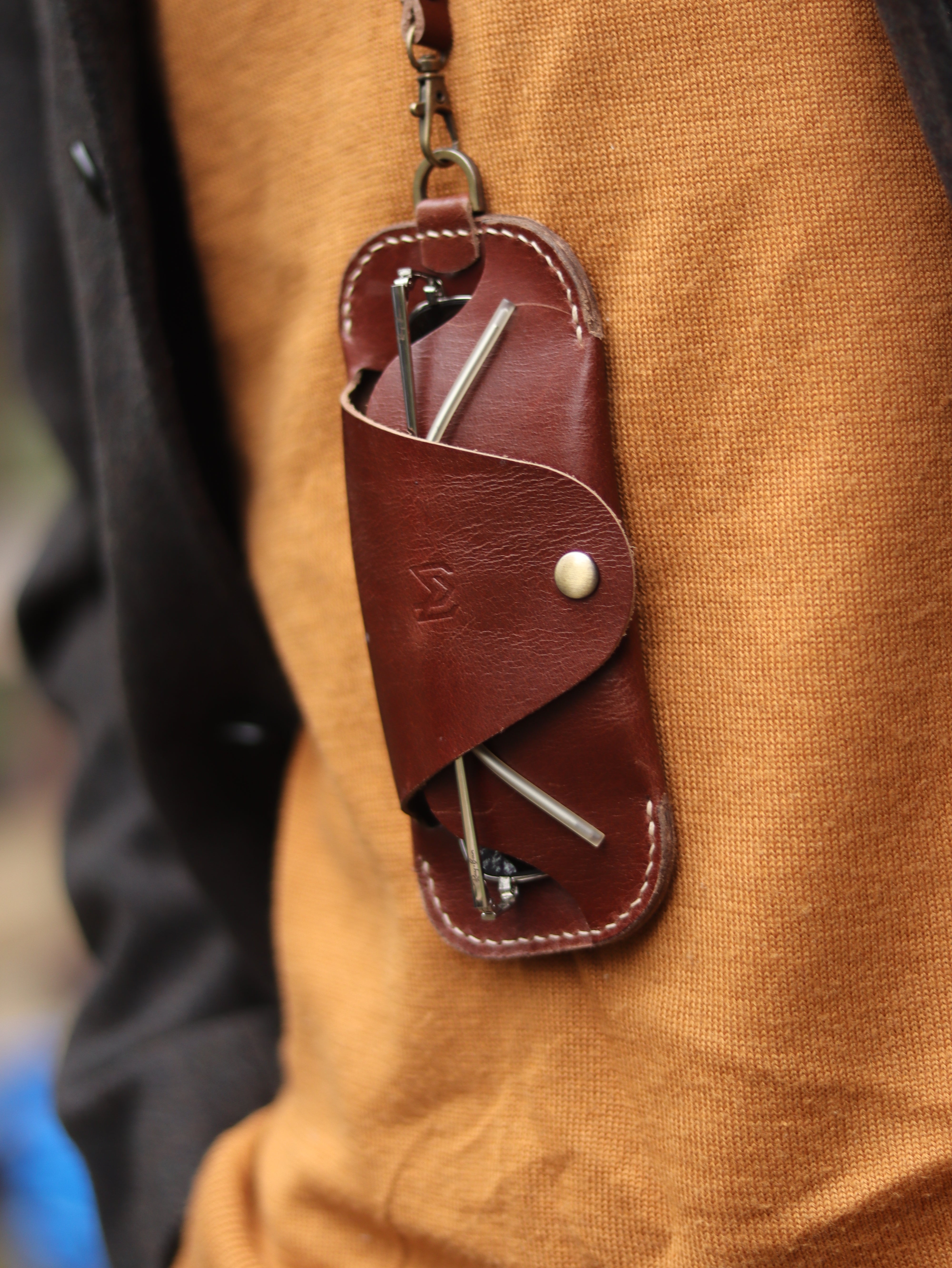 SG-2 SUNGLASSES CASE - WHISKY BROWN LEATHER