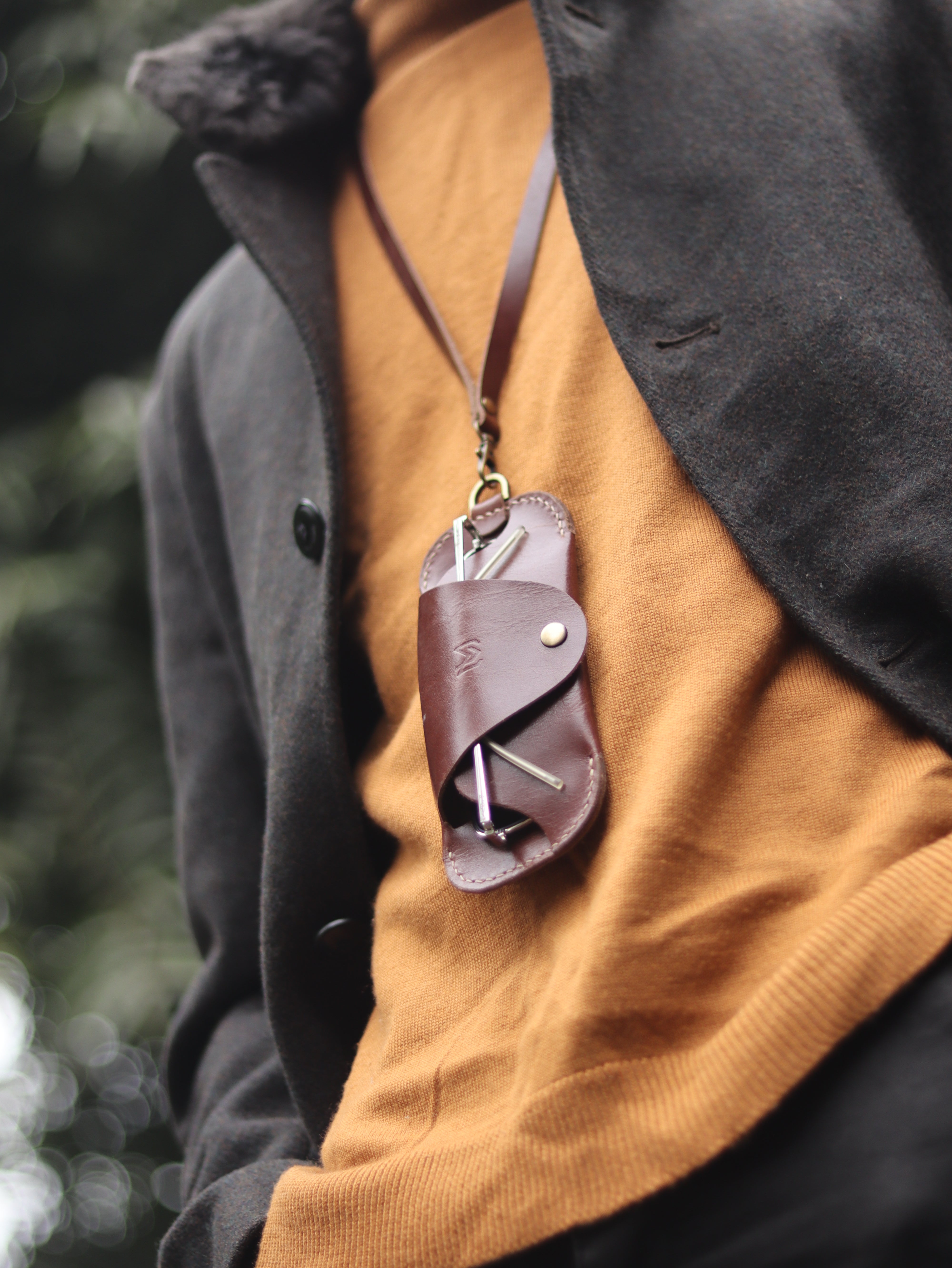 SG-2 SUNGLASSES CASE - WHISKY BROWN LEATHER