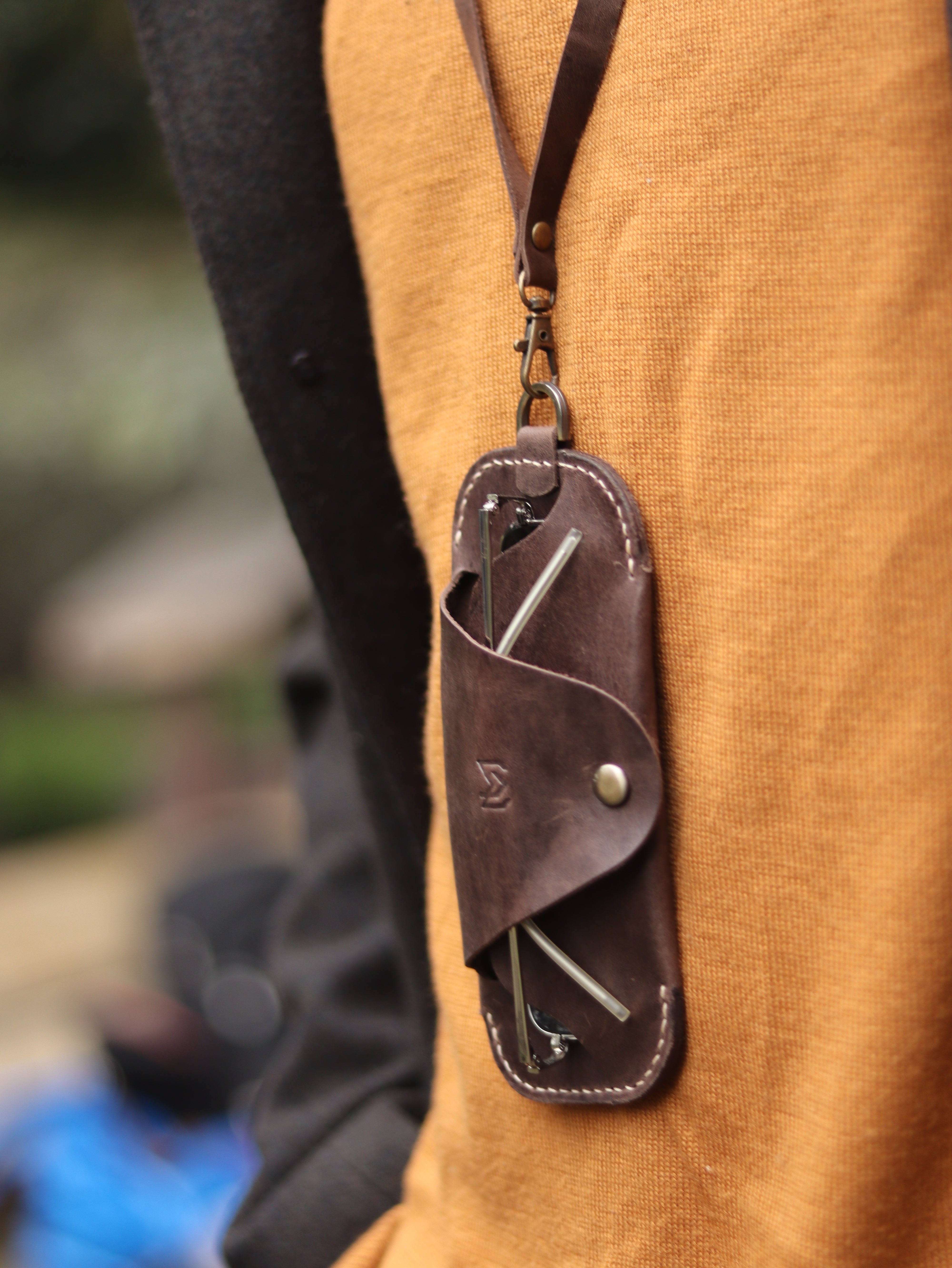 SG-2 SUNGLASSES CASE - WALNUT BROWN LEATHER