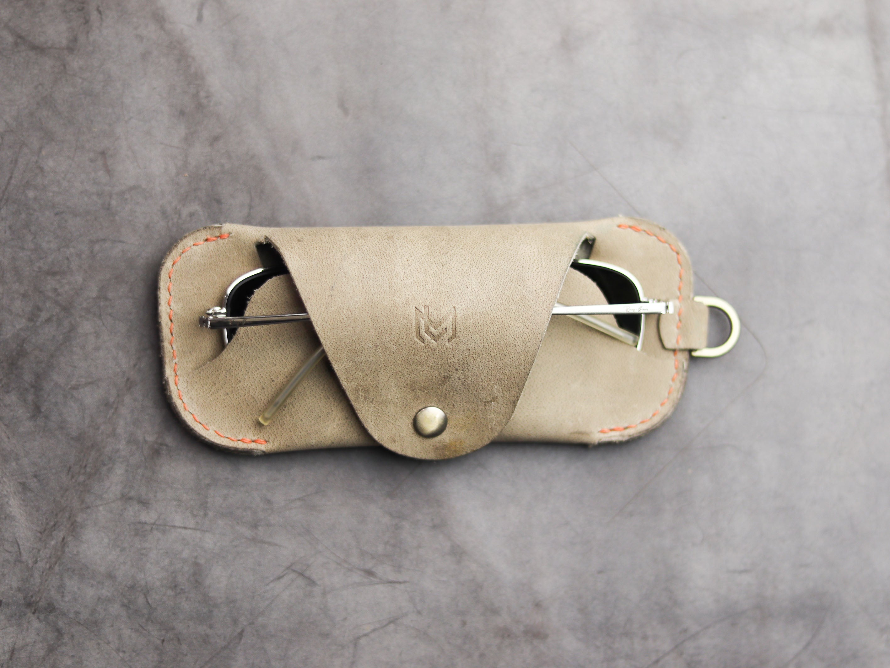 SG-2 SUNGLASSES CASE - TEA GREEN LEATHER