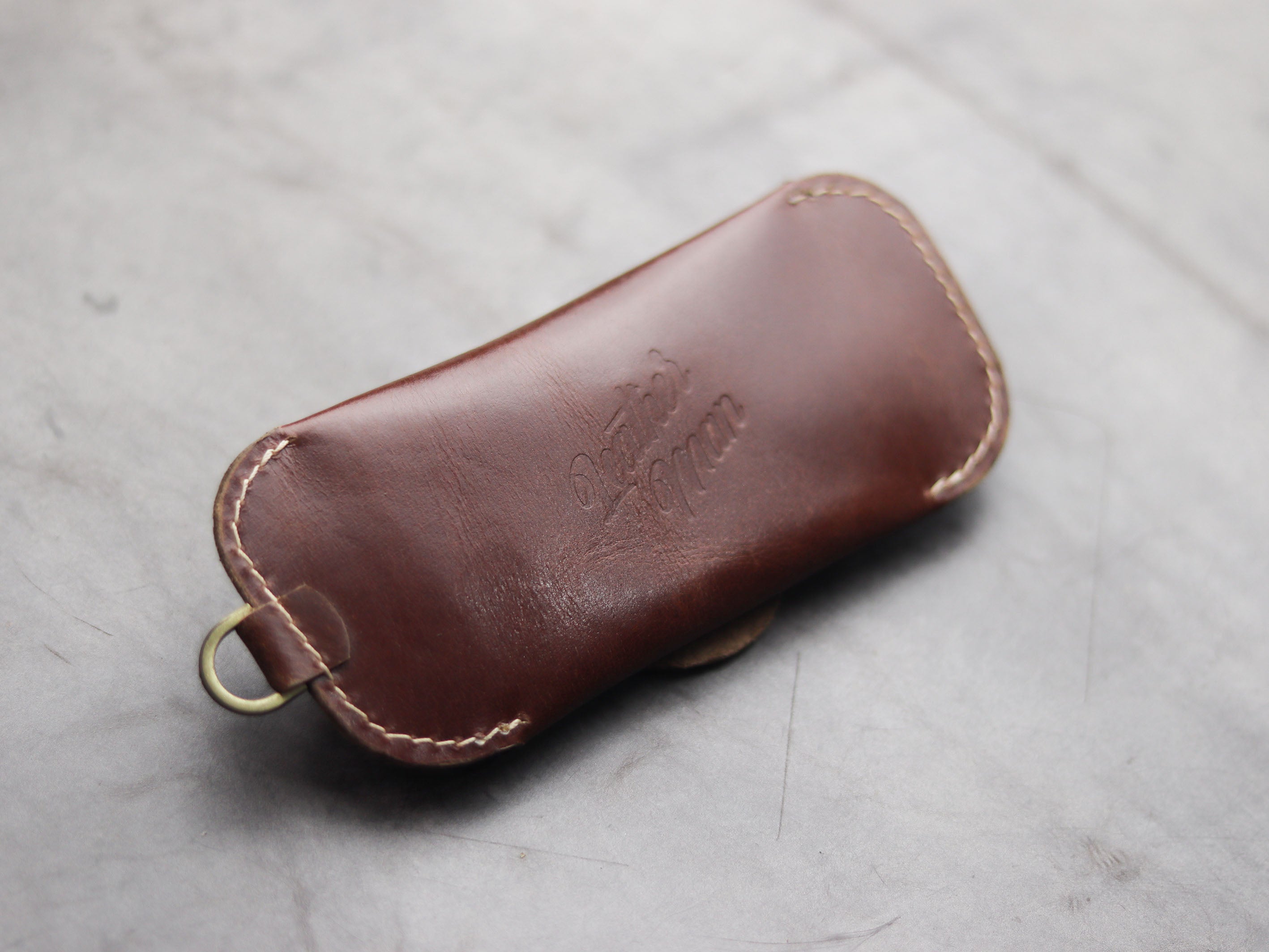 SG-2 SUNGLASSES CASE - WHISKY BROWN LEATHER
