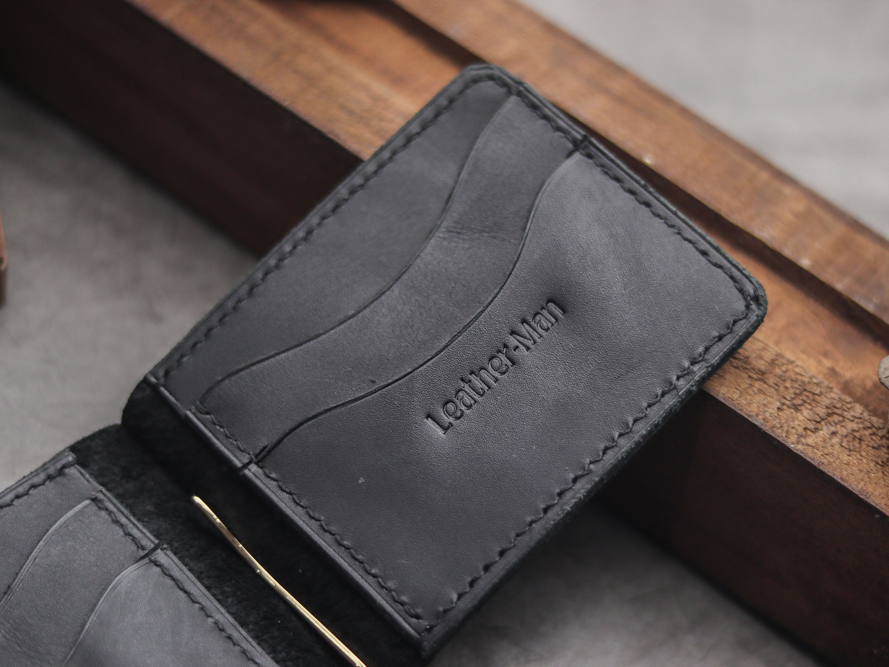HASPER - CLIPPER WALLET PHANTOM BLACK LEATHER