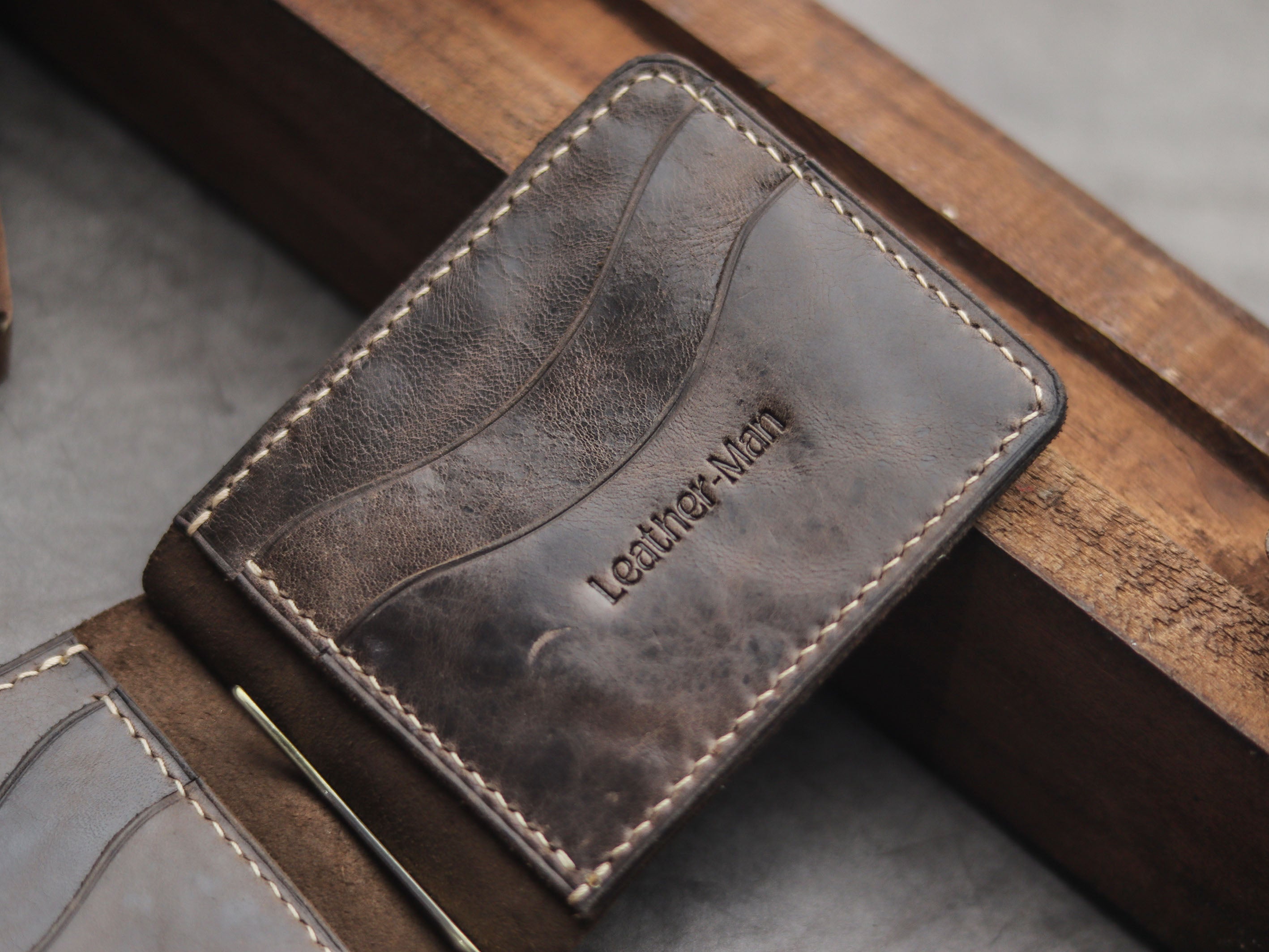 HASPER - CLIPPER WALLET WALNUT BROWN LEATHER
