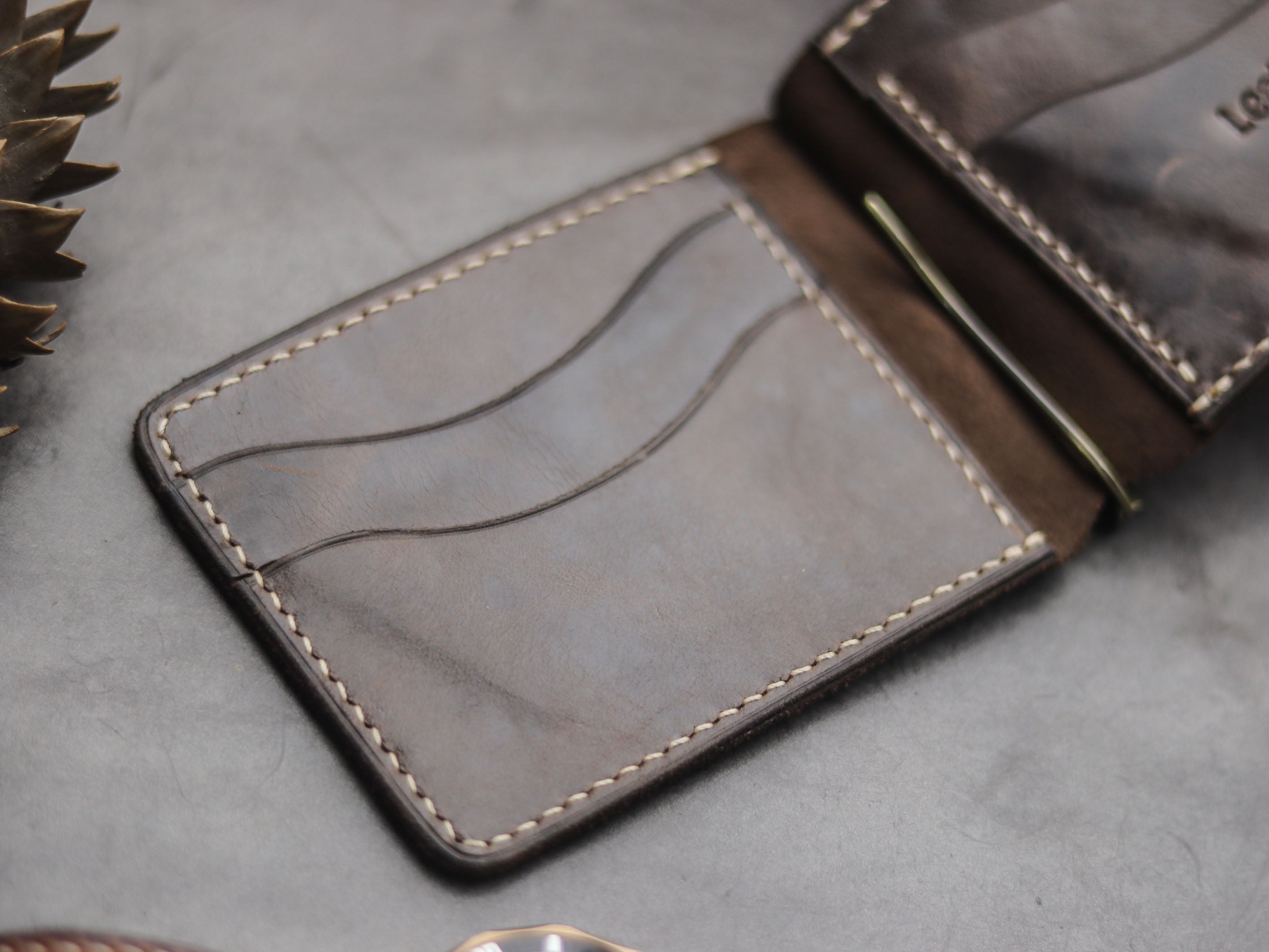 HASPER - CLIPPER WALLET WALNUT BROWN LEATHER