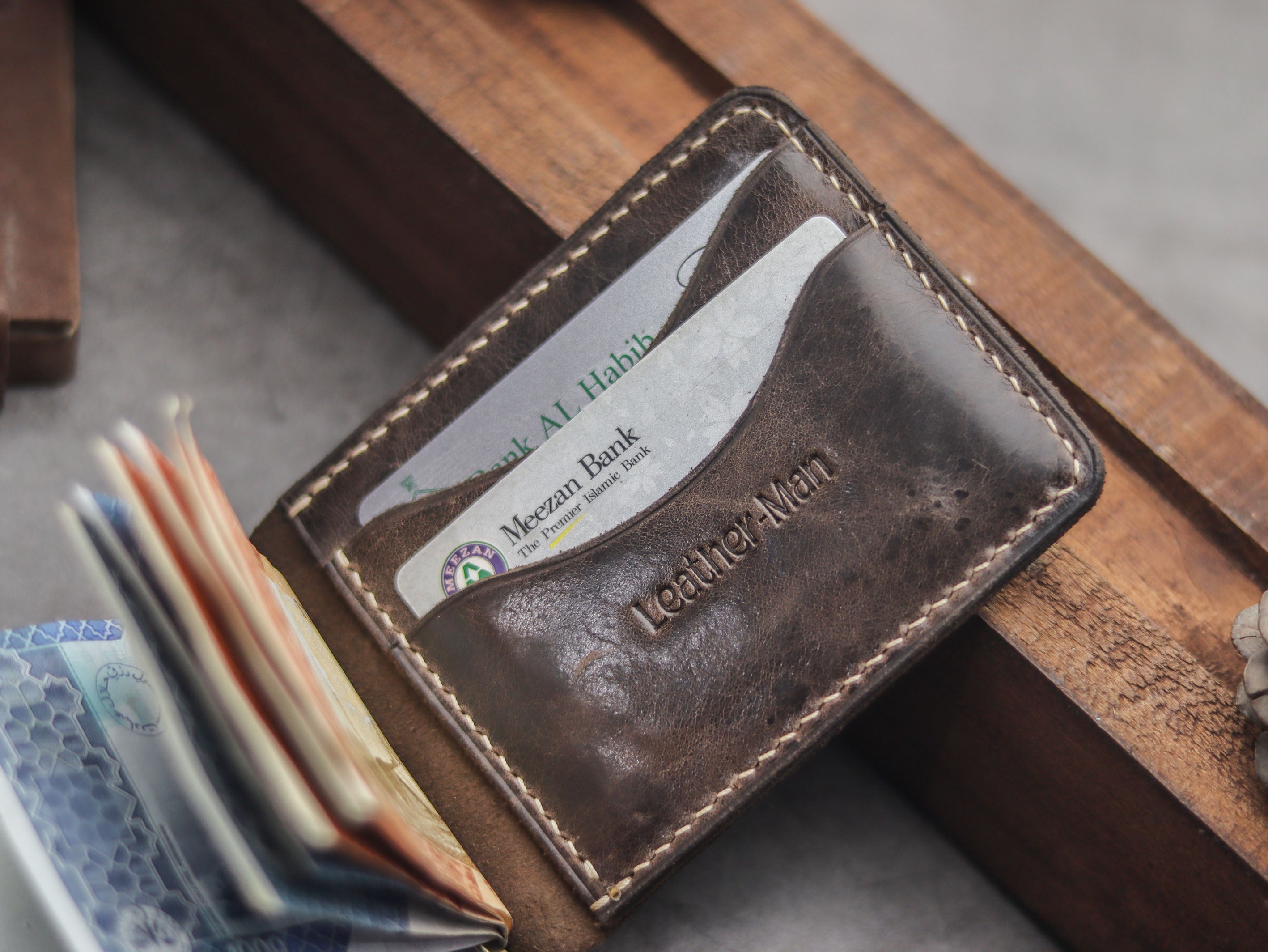 HASPER - CLIPPER WALLET WALNUT BROWN LEATHER