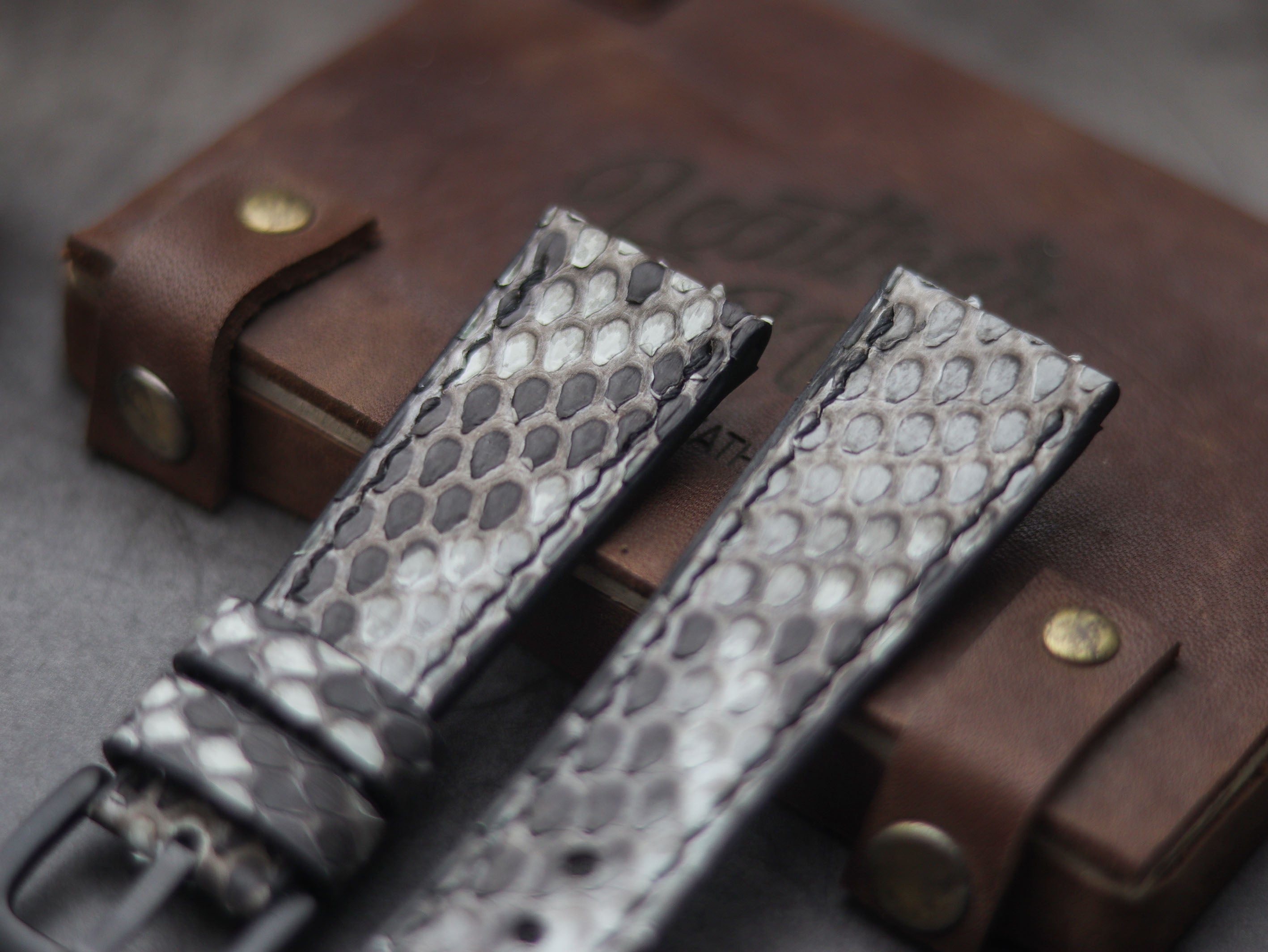 PYTHON SKIN WATCH STRAPS - NATURAL