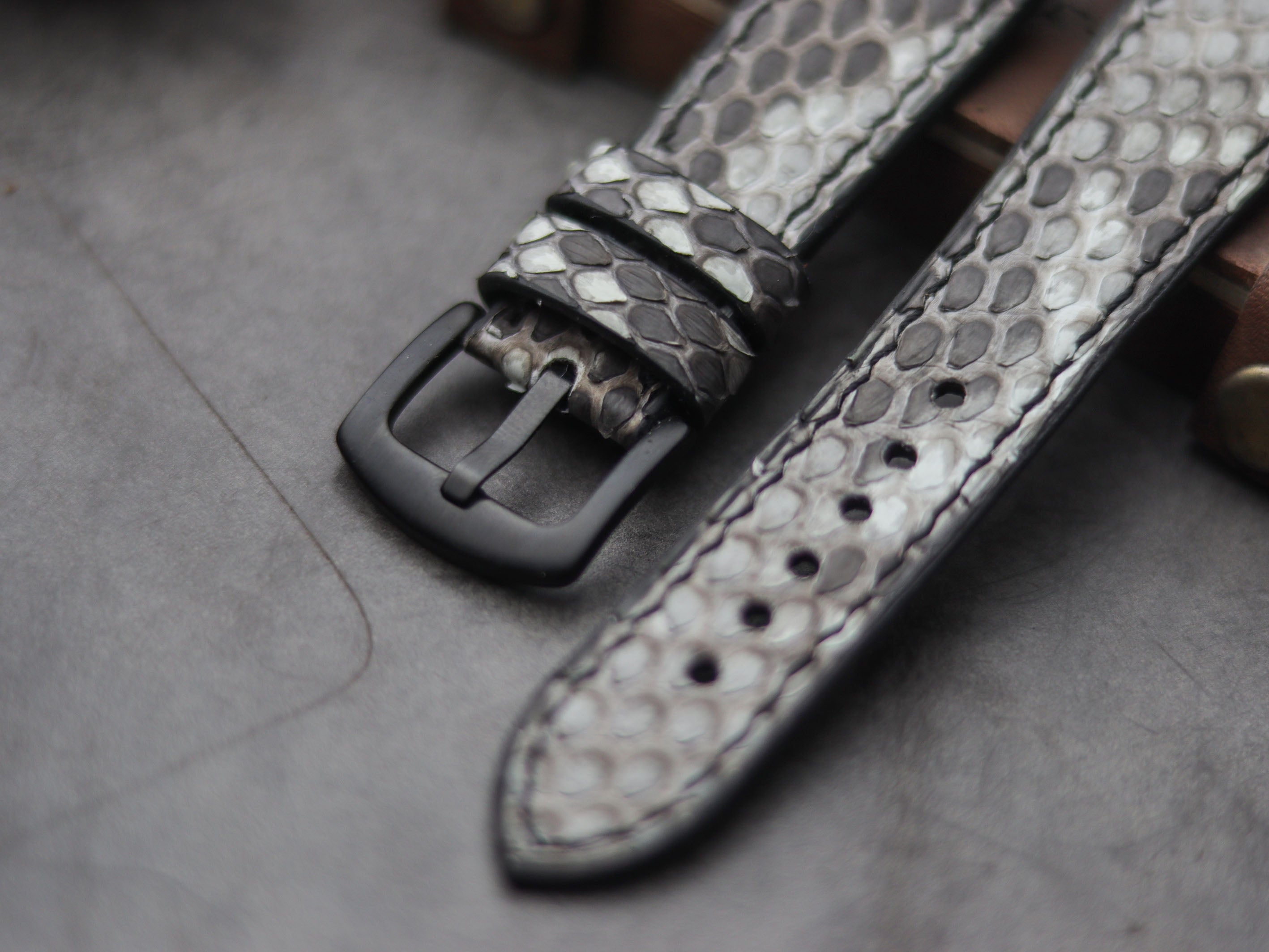 PYTHON SKIN WATCH STRAPS - NATURAL