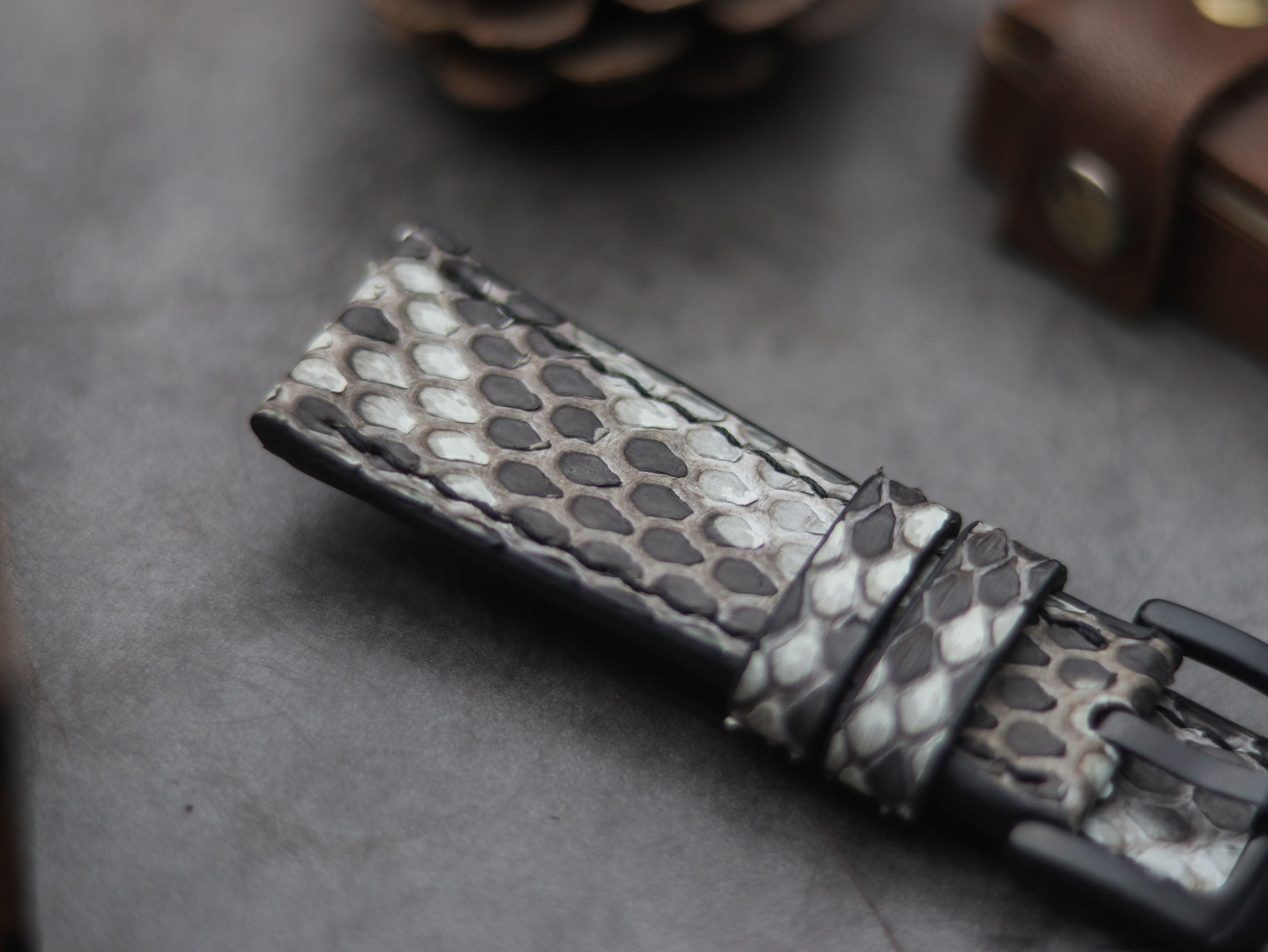 PYTHON SKIN WATCH STRAPS - NATURAL