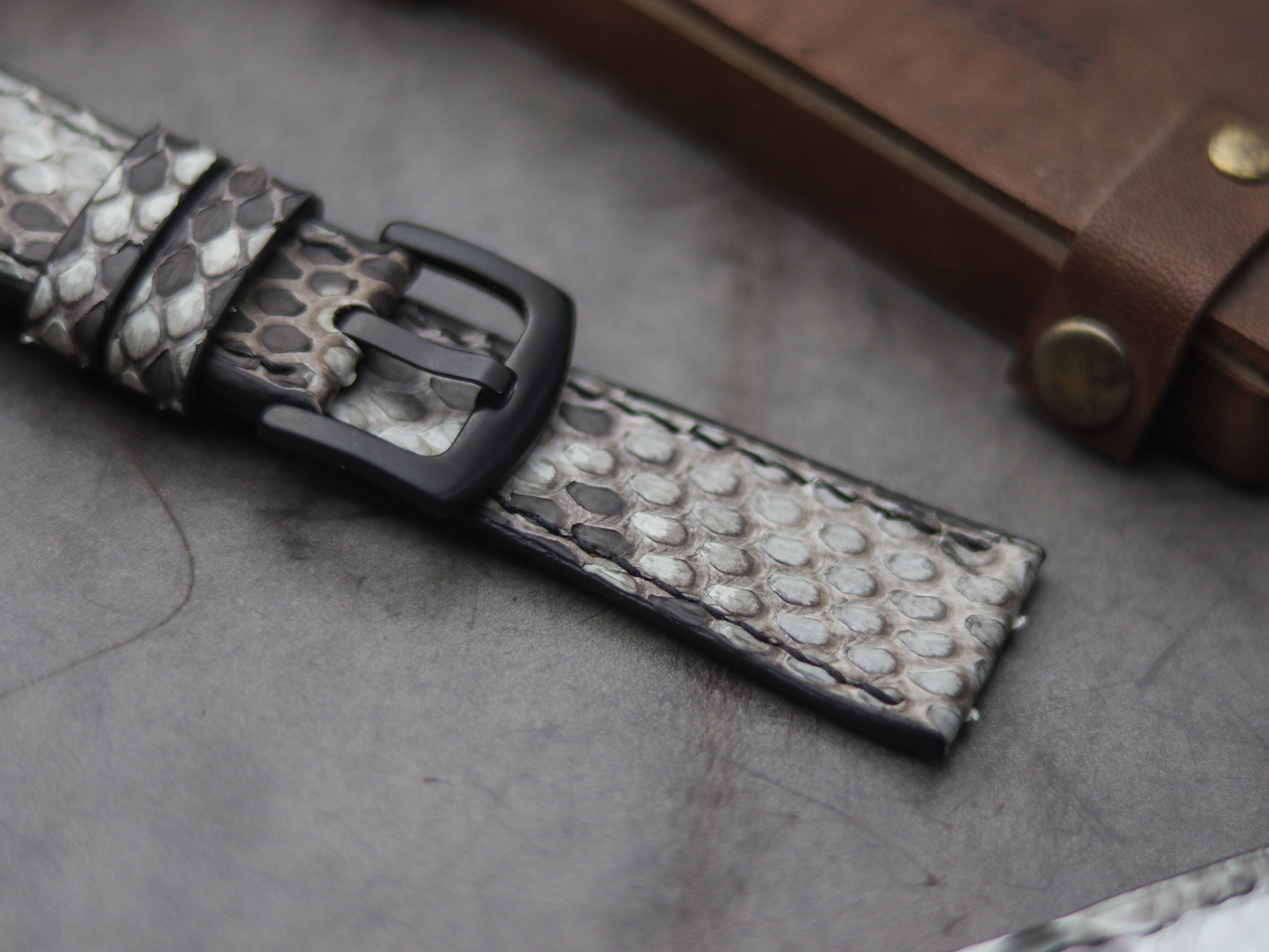 PYTHON SKIN WATCH STRAPS - NATURAL