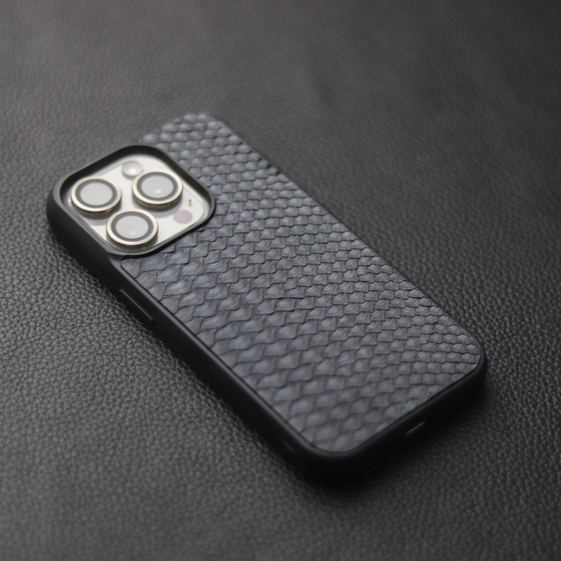 SLATE GRAY PYTHON SKIN PHONE CASE