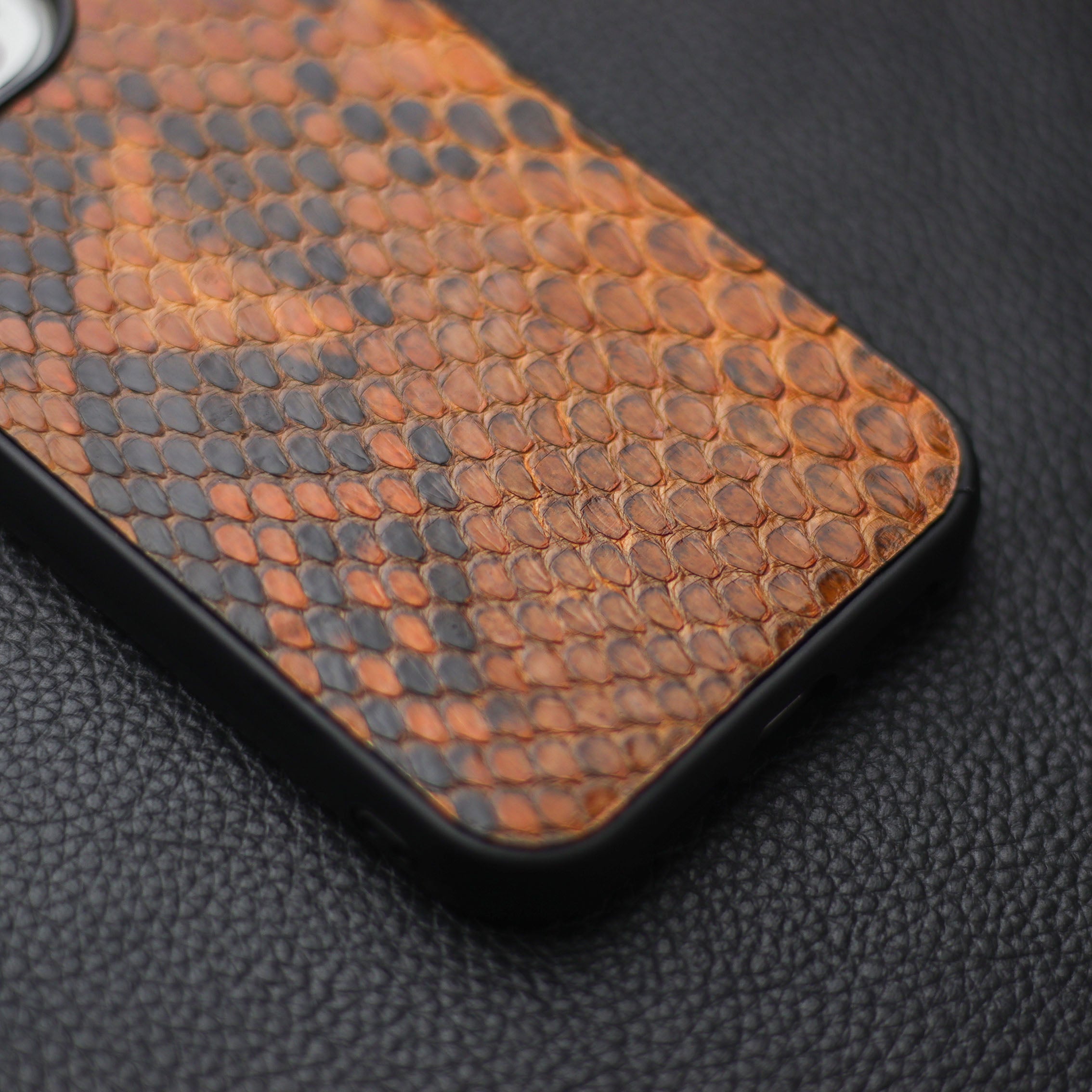 COPPER BROWN PYTHON SKIN PHONE CASE