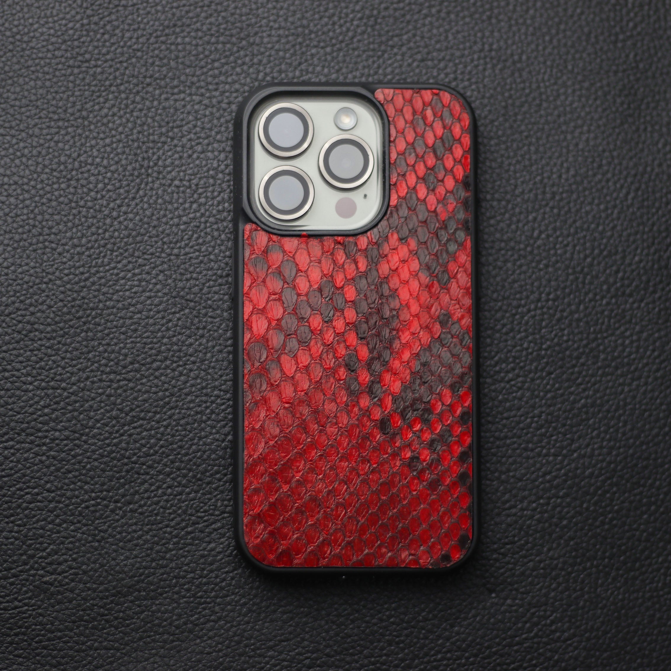 VENETIAN RED PYTHON SKIN PHONE CASE