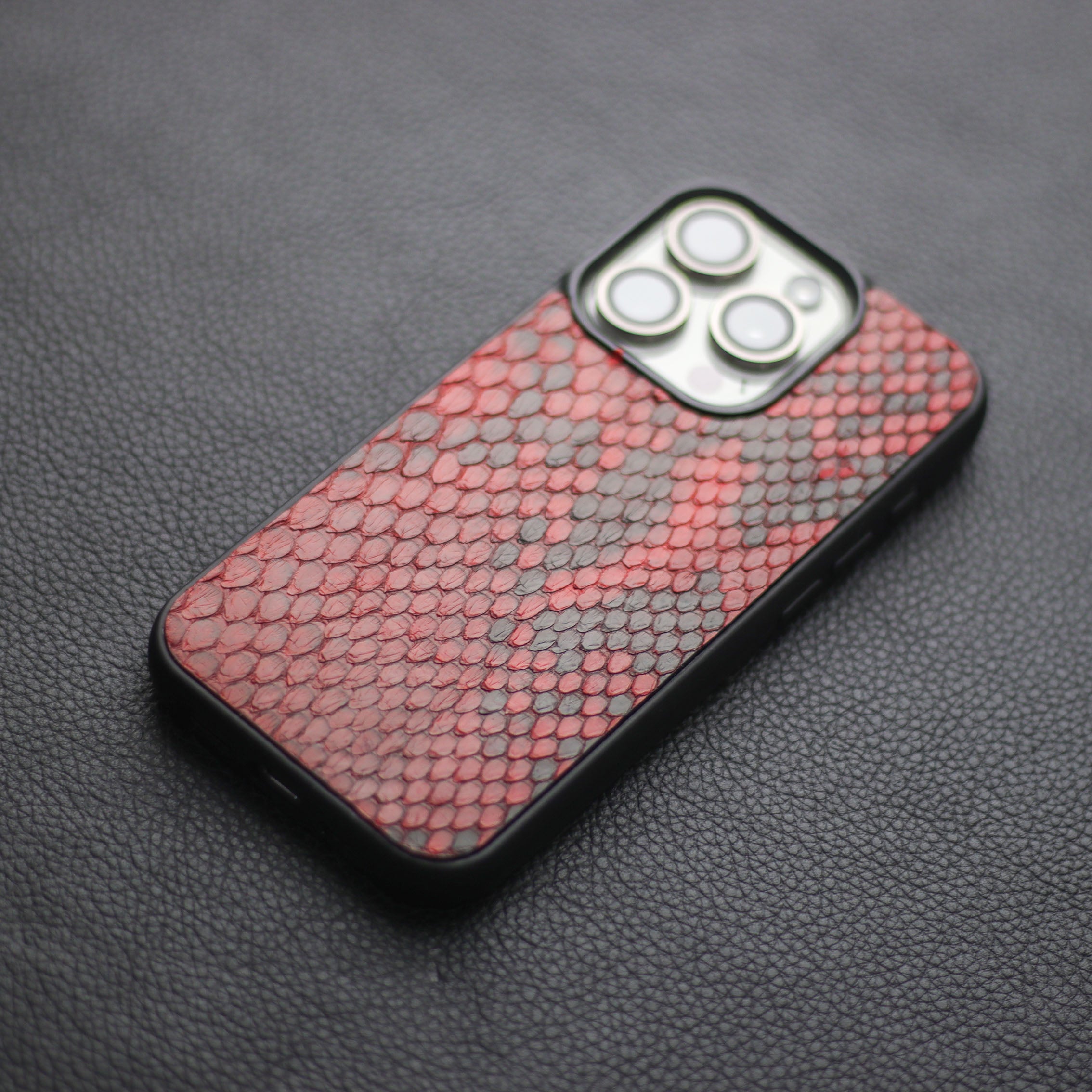 VENETIAN RED PYTHON SKIN PHONE CASE