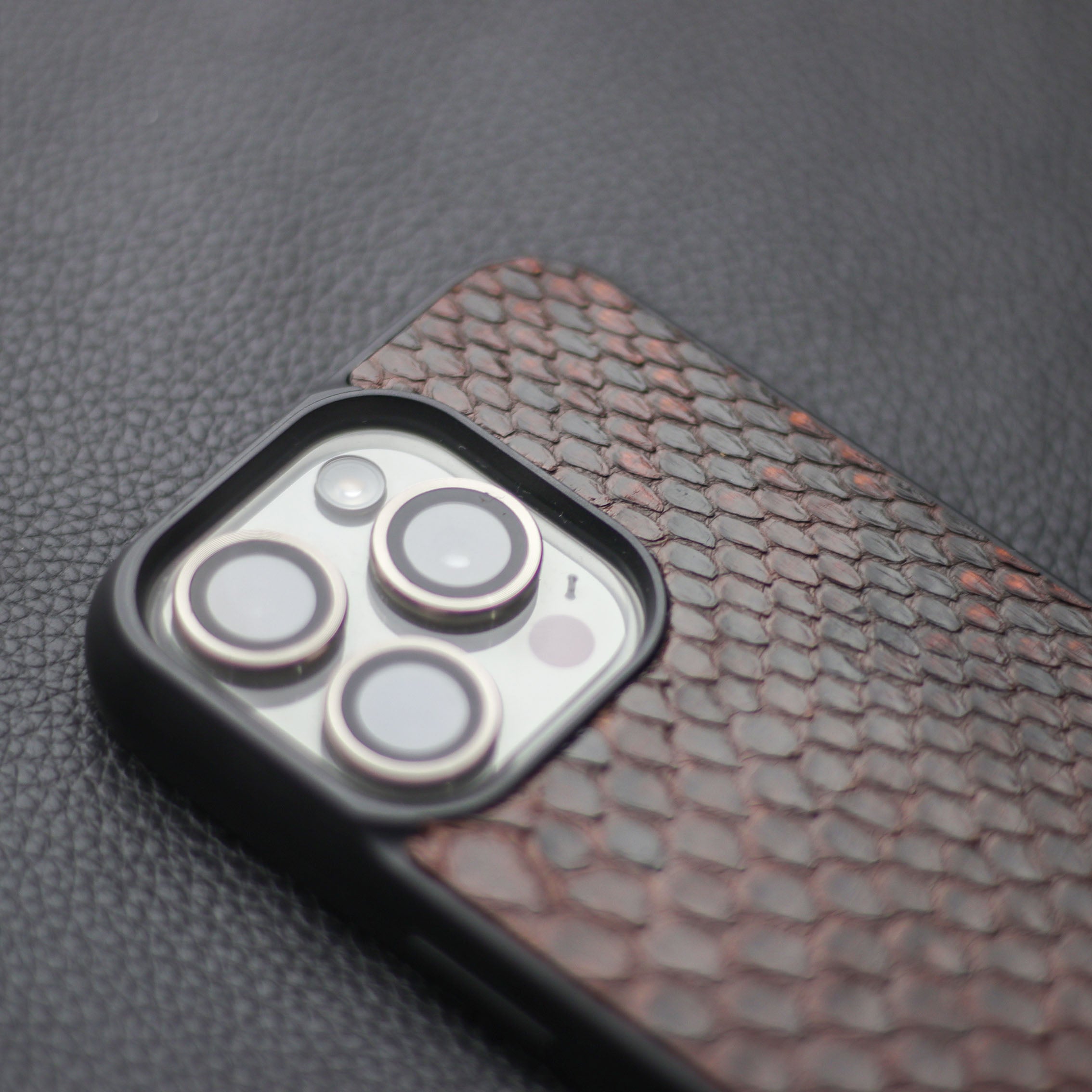 PECAN BROWN PYTHON SKIN PHONE CASE