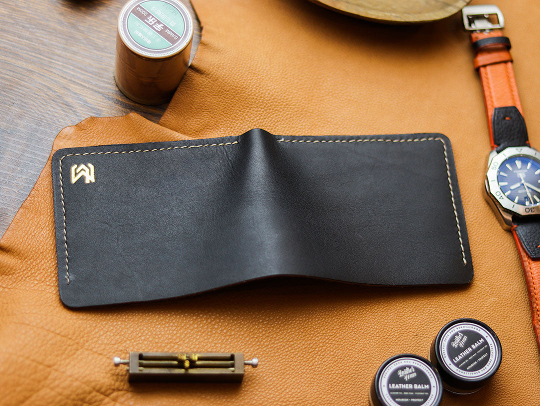MAXIMUS - HORWEEN BLACK VEG TAN LEATHER