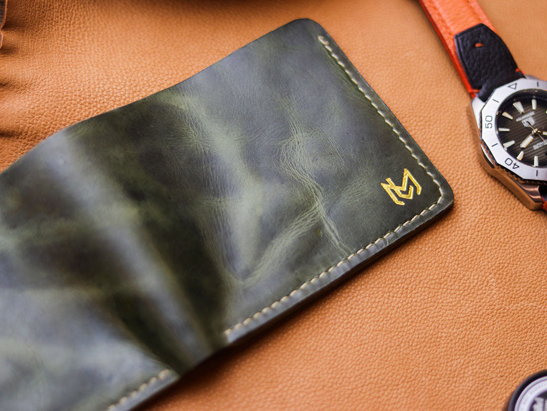 MAXIMUS - BASIL GREEN WAX PULL UP LEATHER