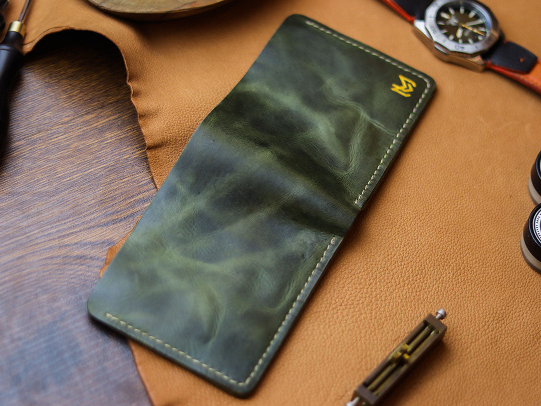 MAXIMUS - BASIL GREEN WAX PULL UP LEATHER