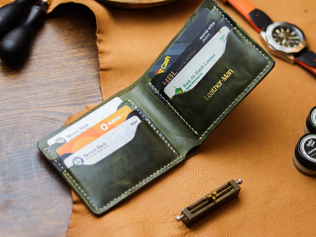 MAXIMUS - BASIL GREEN WAX PULL UP LEATHER