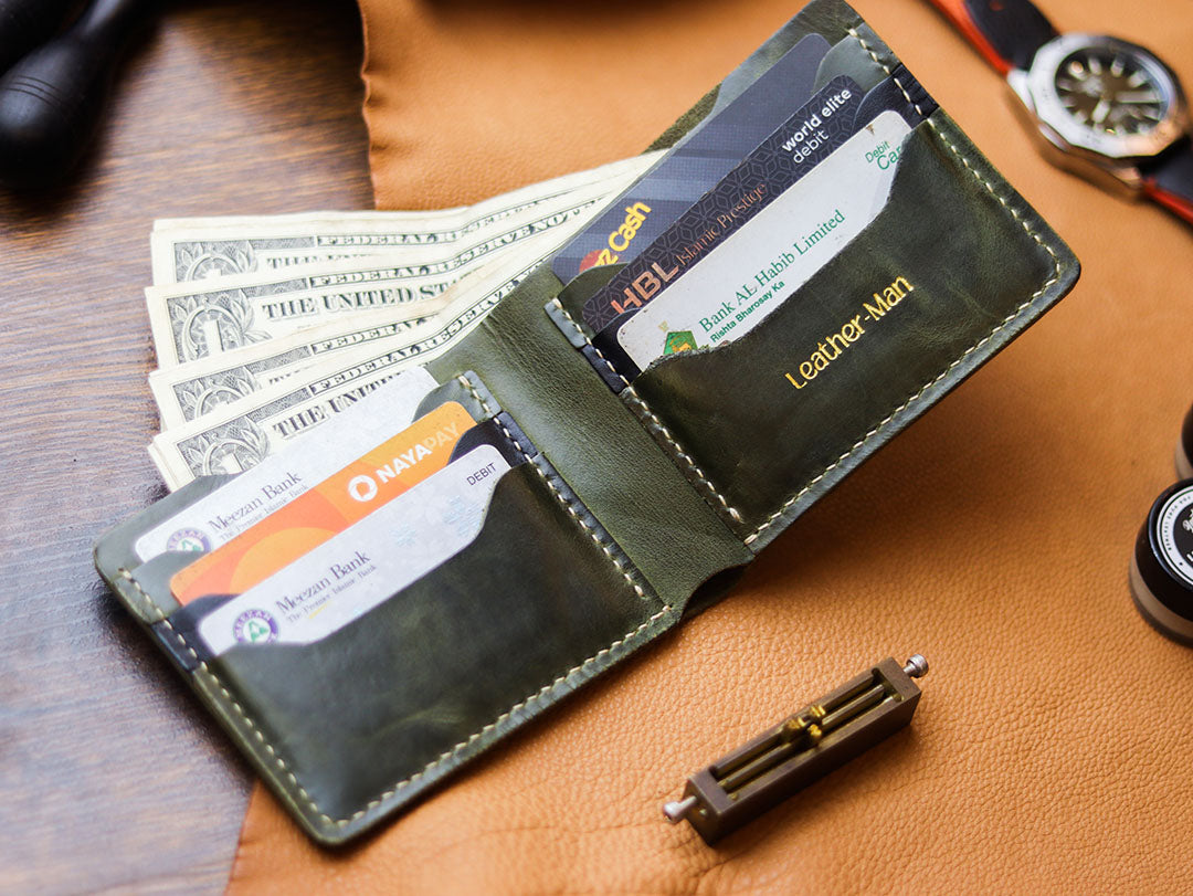 MAXIMUS - BASIL GREEN WAX PULL UP LEATHER