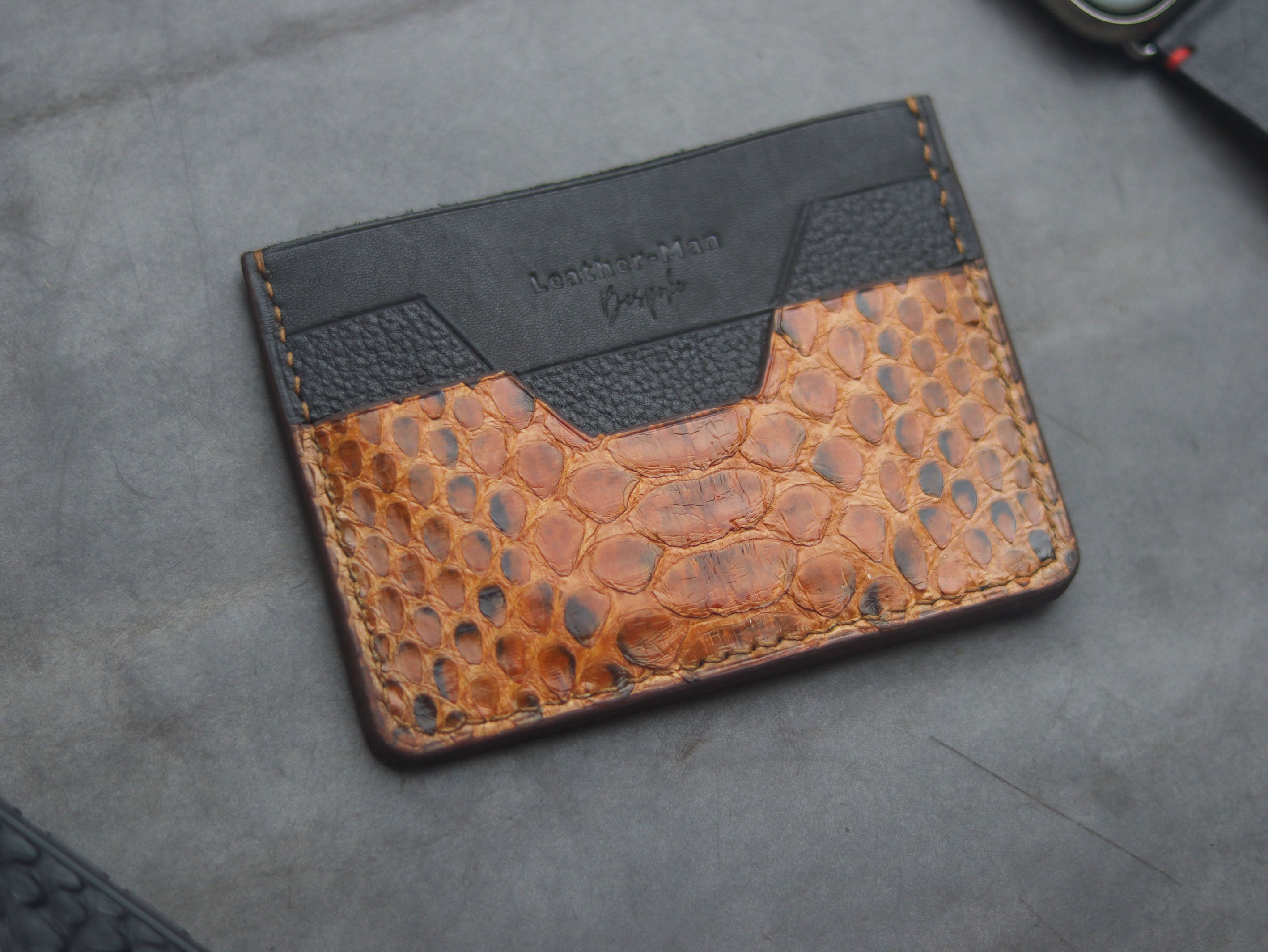 AUGUSTUS - MINIMAL WALLET COPPER BROWN PYTHON SKIN