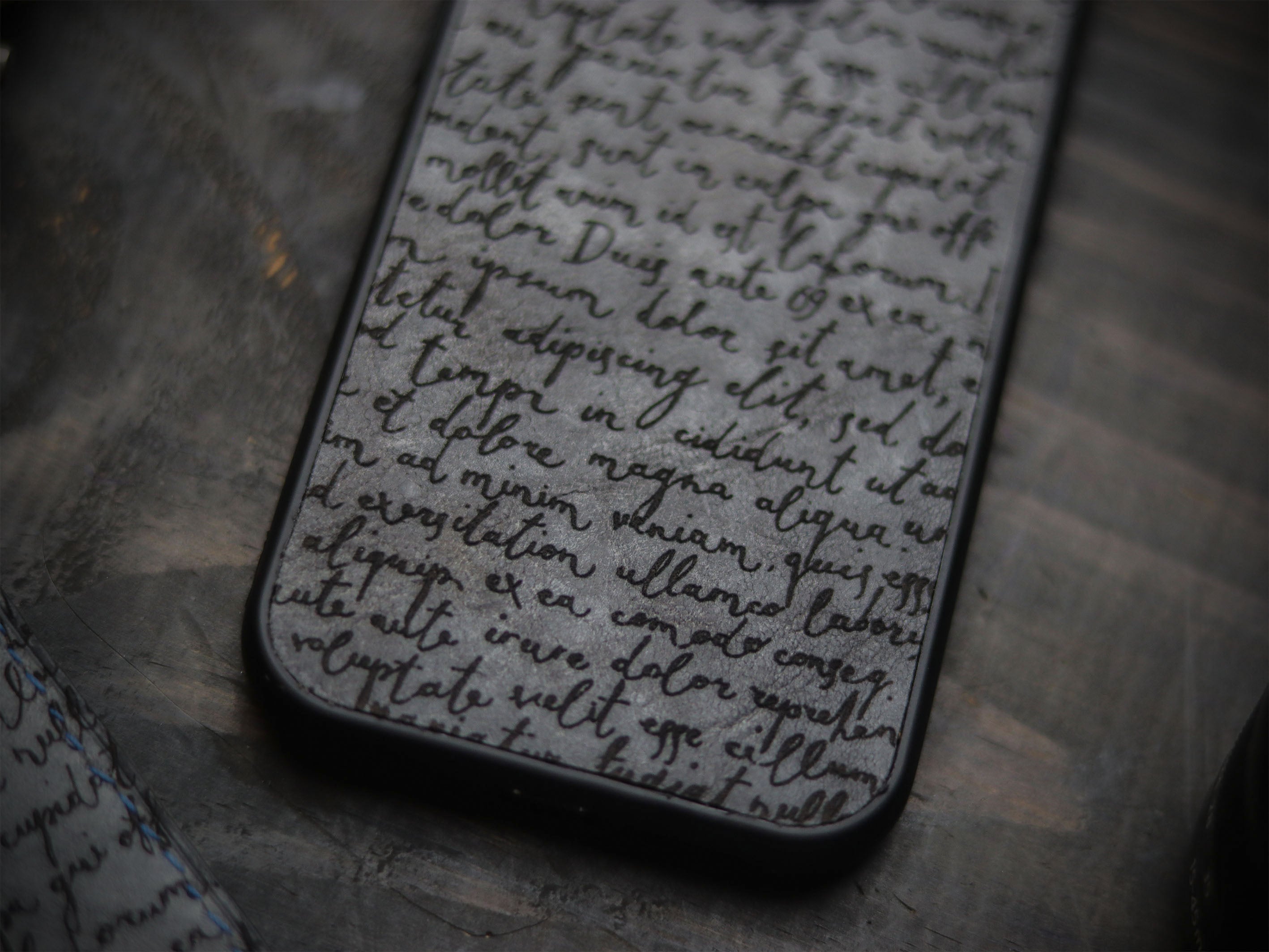 E3 ENGRAVED PHONE CASE - STONE BLUE