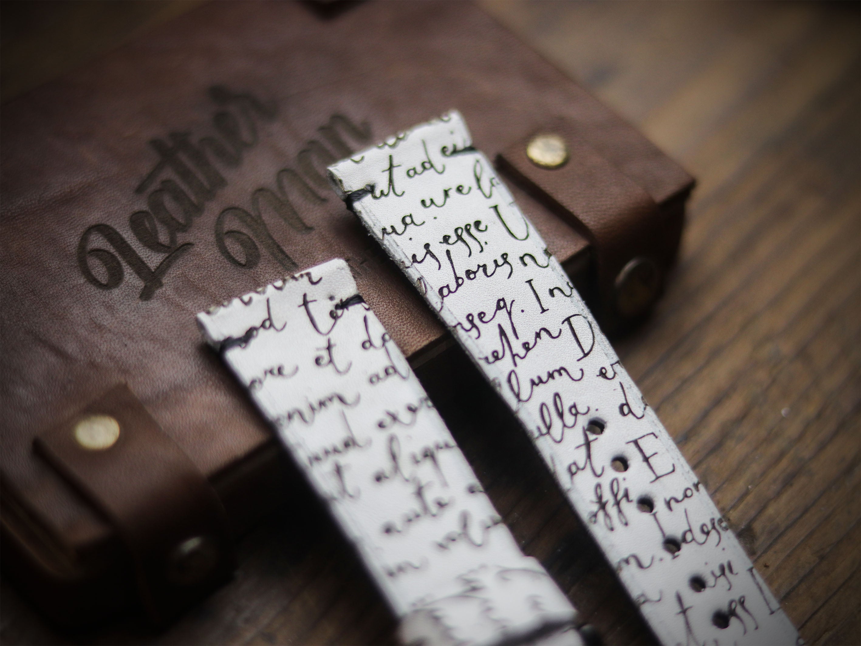 E3 ENGRAVED HAND-CRAFTED QUICK PINS STRAPS - SNOW WHITE