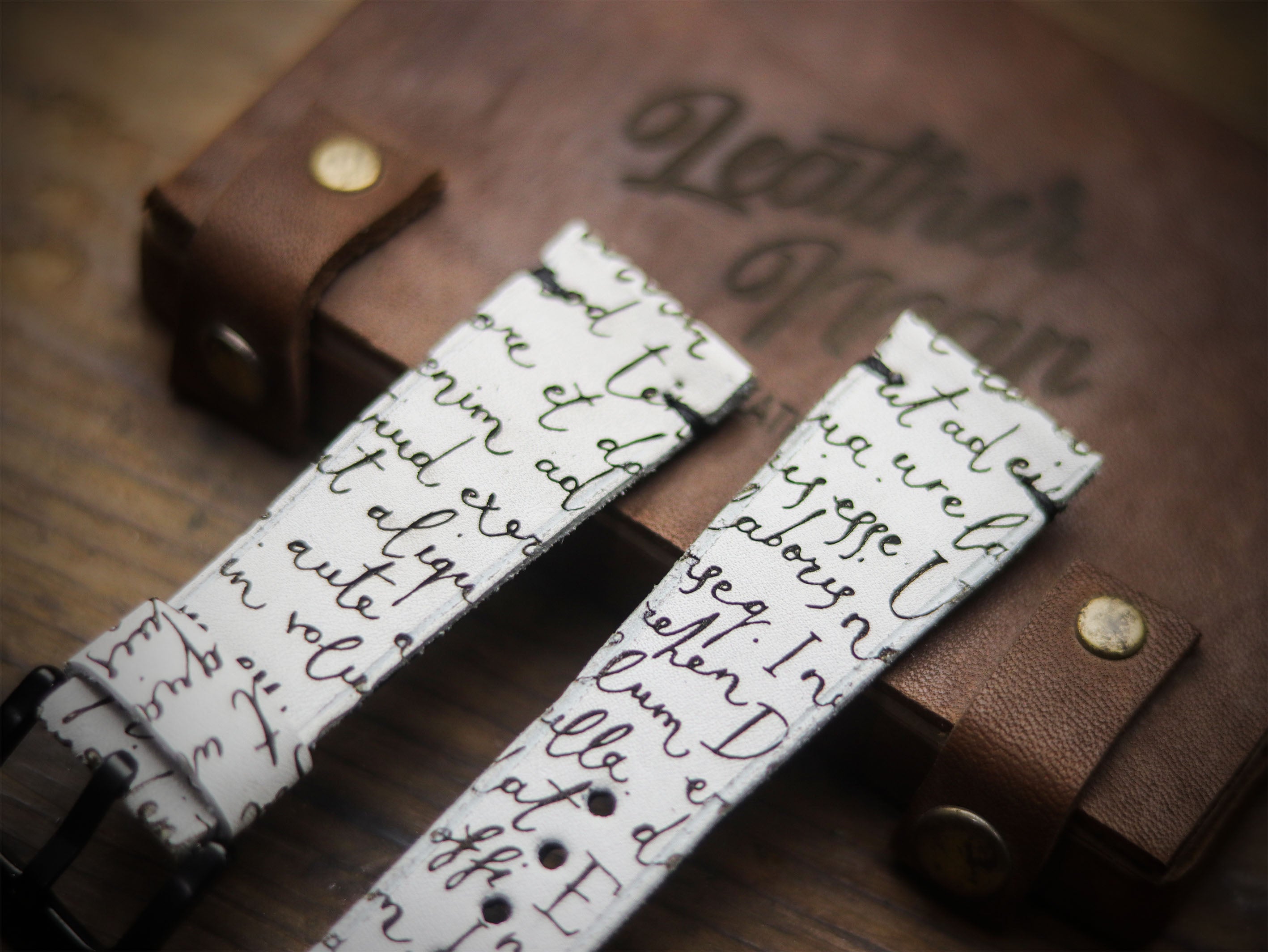 E3 ENGRAVED HAND-CRAFTED QUICK PINS STRAPS - SNOW WHITE