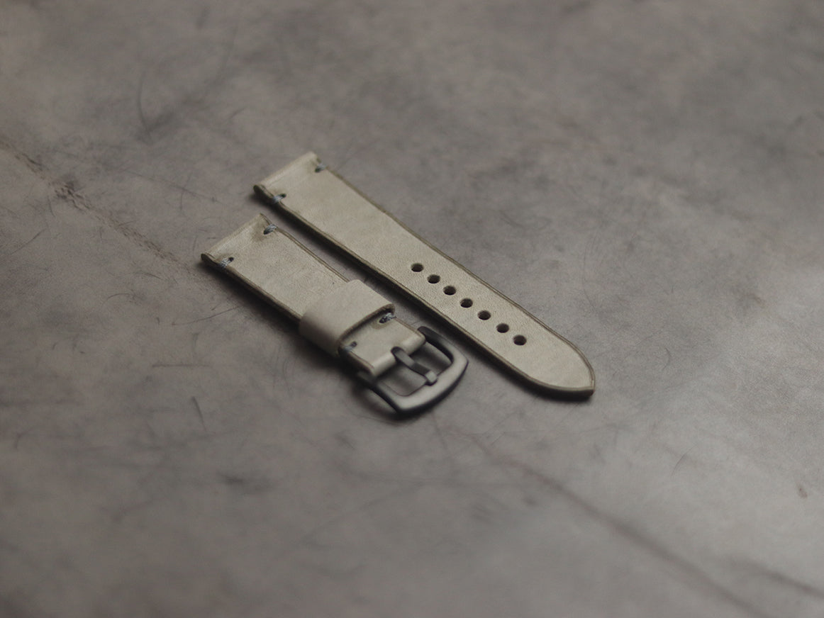 MISTY GREY MINIMAL STITCHED HAND-CRAFTED LEATHER WATCH STRAPS