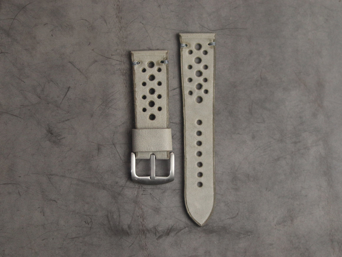 MISTY GREY RALLY HAND-CRAFTED LEATHER WATCH STRAPS