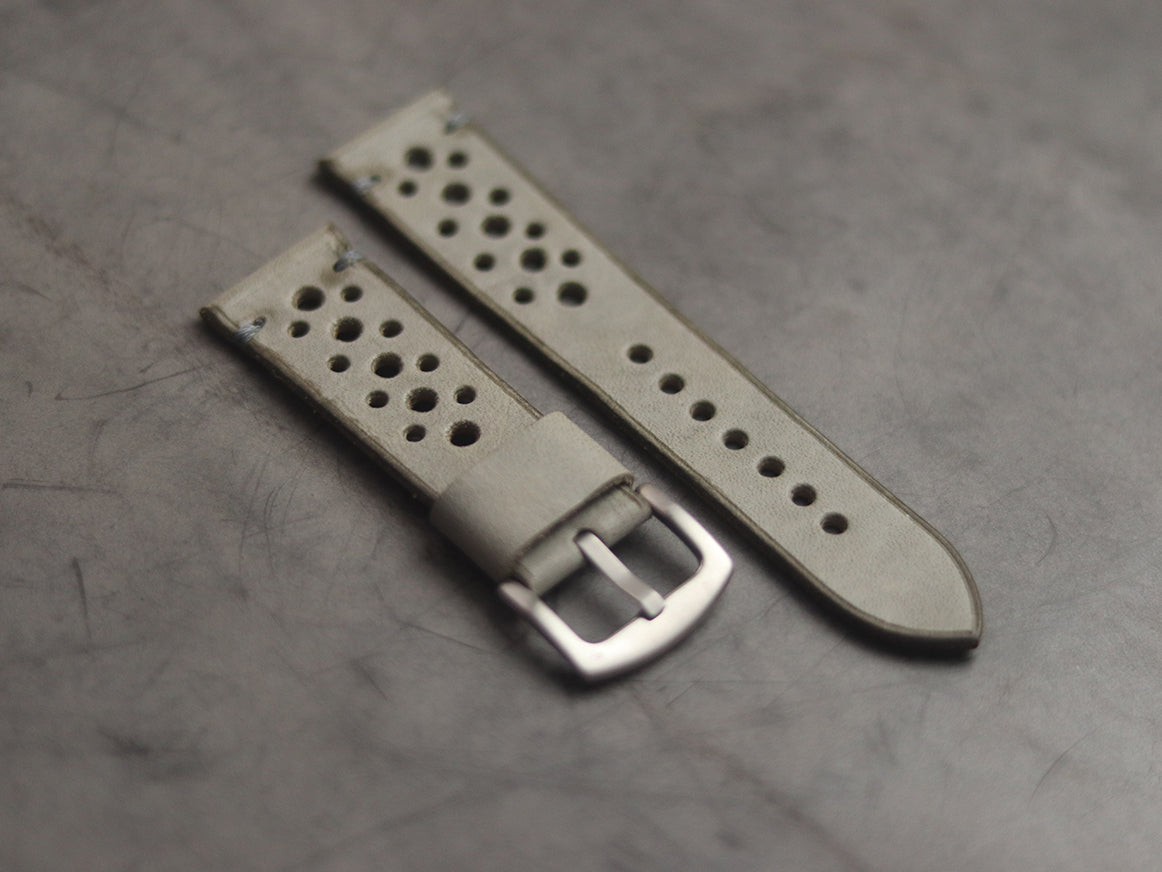 MISTY GREY RALLY HAND-CRAFTED LEATHER WATCH STRAPS
