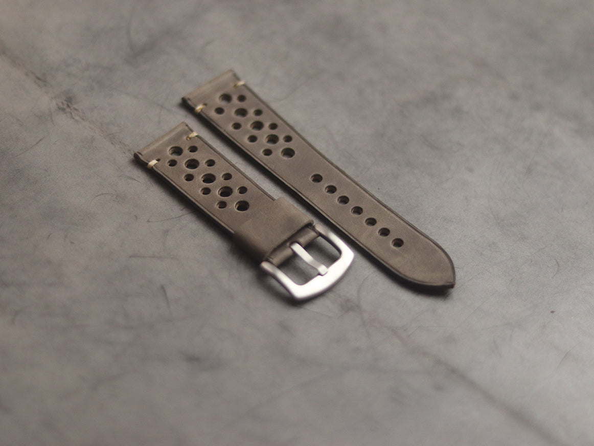 CHARCOAL GREY RALLY HAND-CRAFTED LEATHER WATCH STRAPS